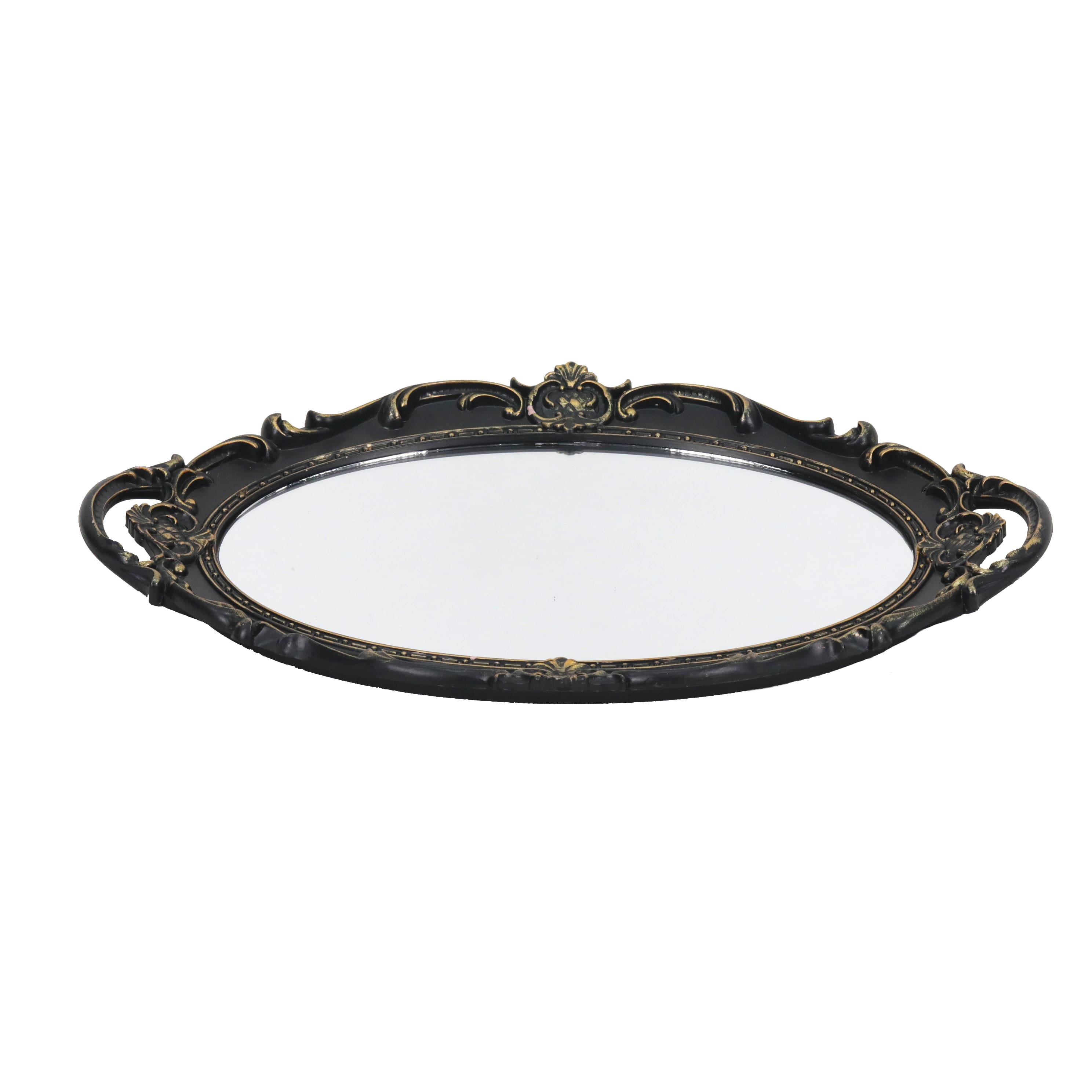 15.25&#x22; Antique Brass Mirror Tray Tabletop D&#xE9;cor by Ashland&#xAE;