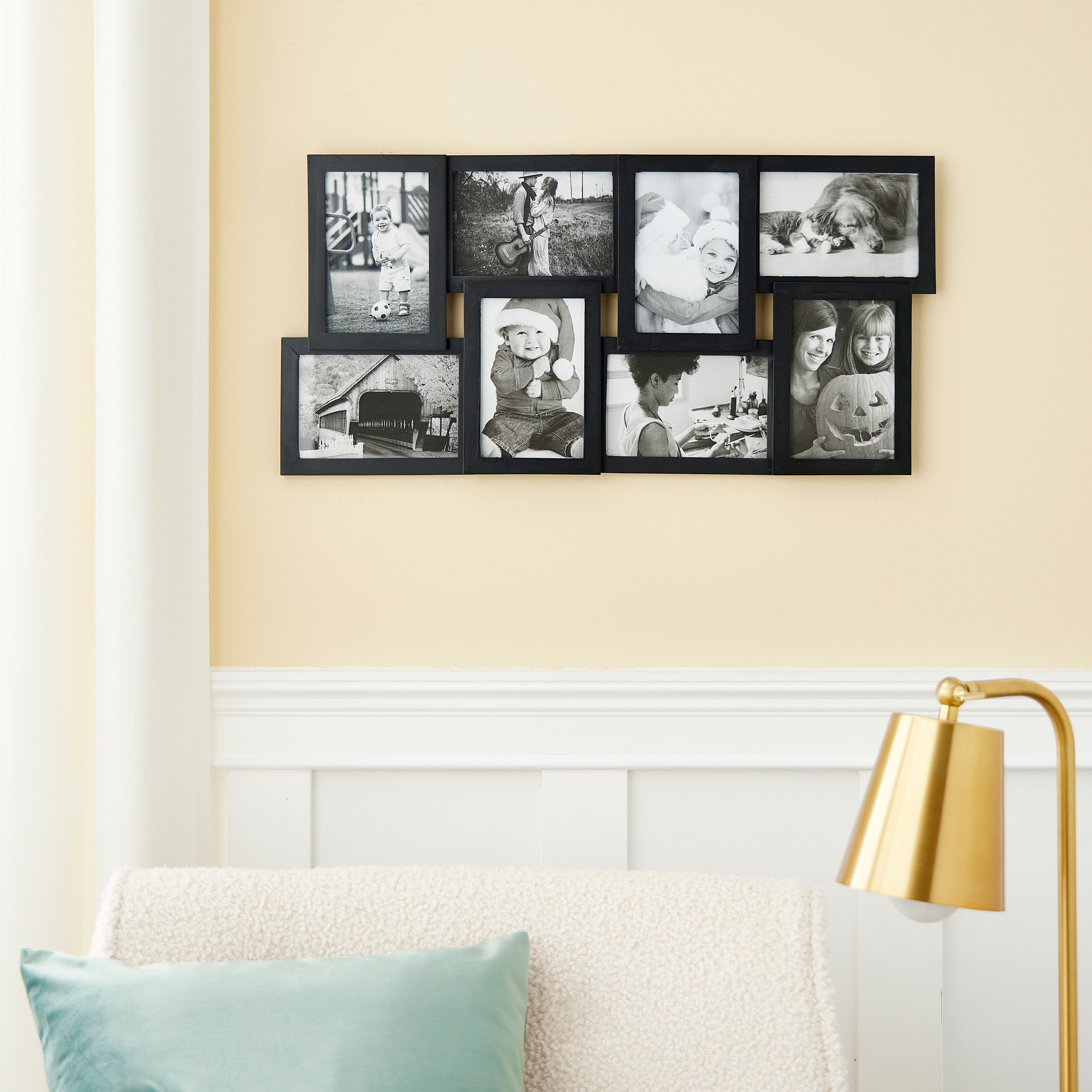 8 Pack: 8 Opening Black Dimensional 4" x 6" Collage Frame by Studio Décor®