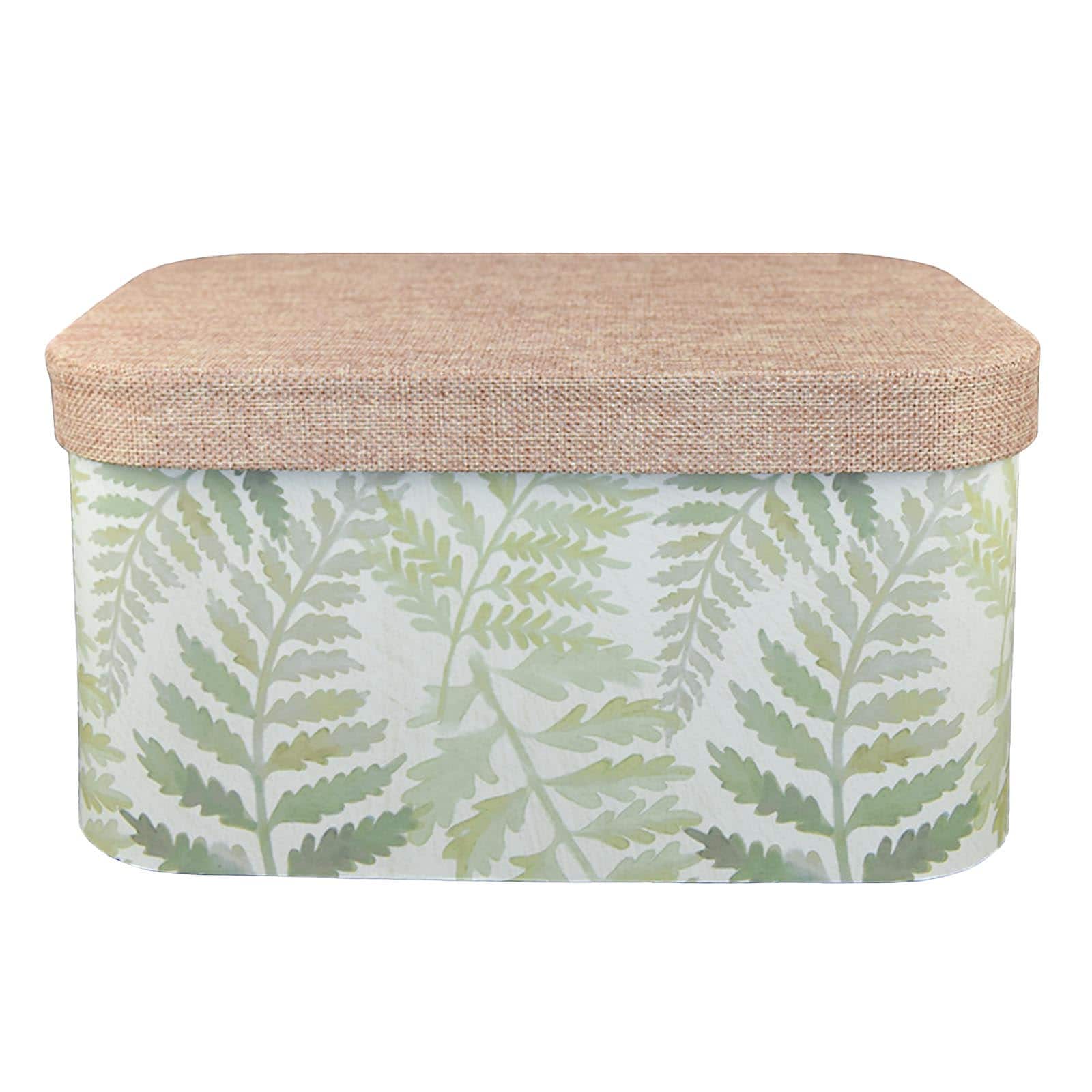 Medium Light Green Leaf Decorative Box with Brown Lid by Ashland&#xAE;