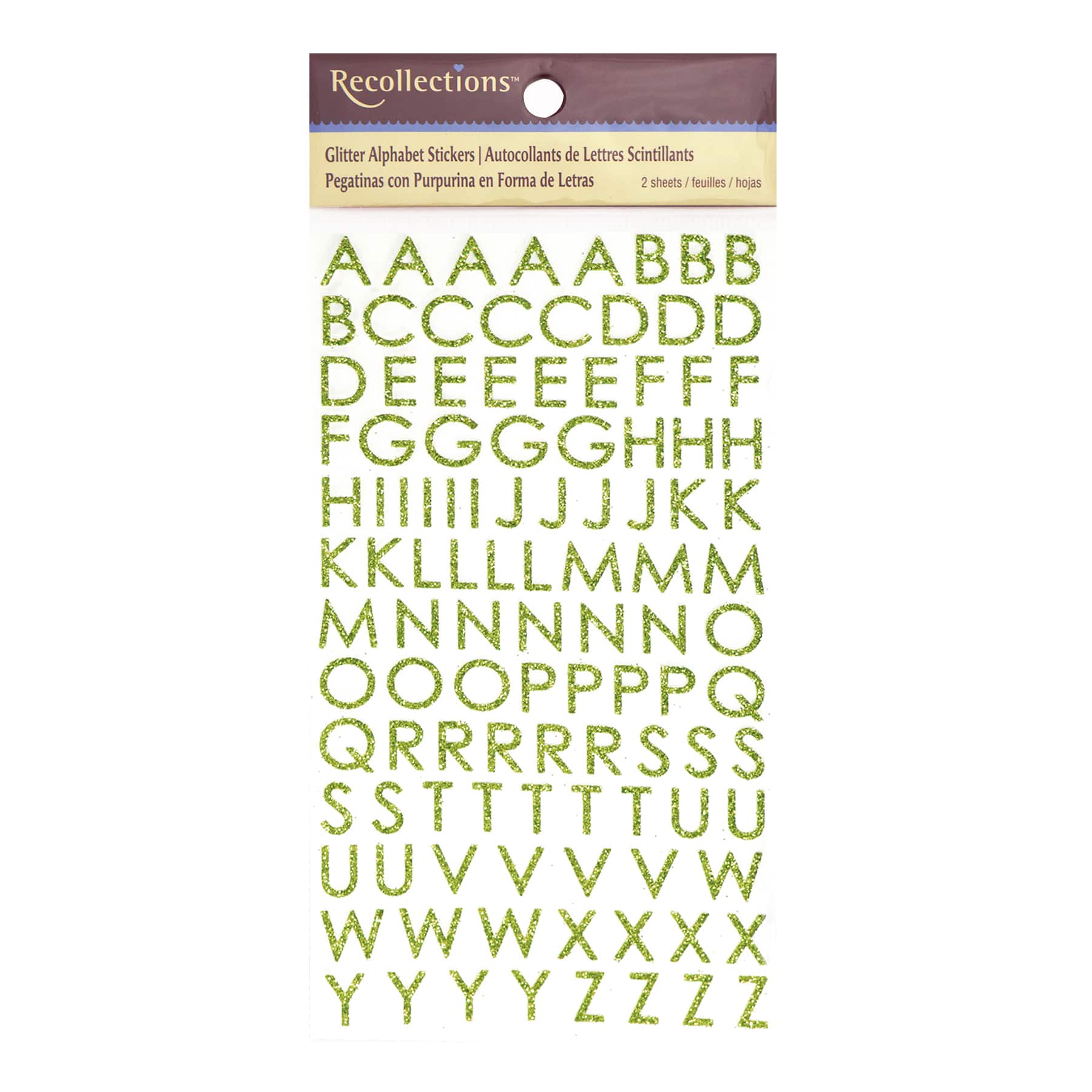 12 Pack: Glitter Block Alphabet Stickers by Recollections™