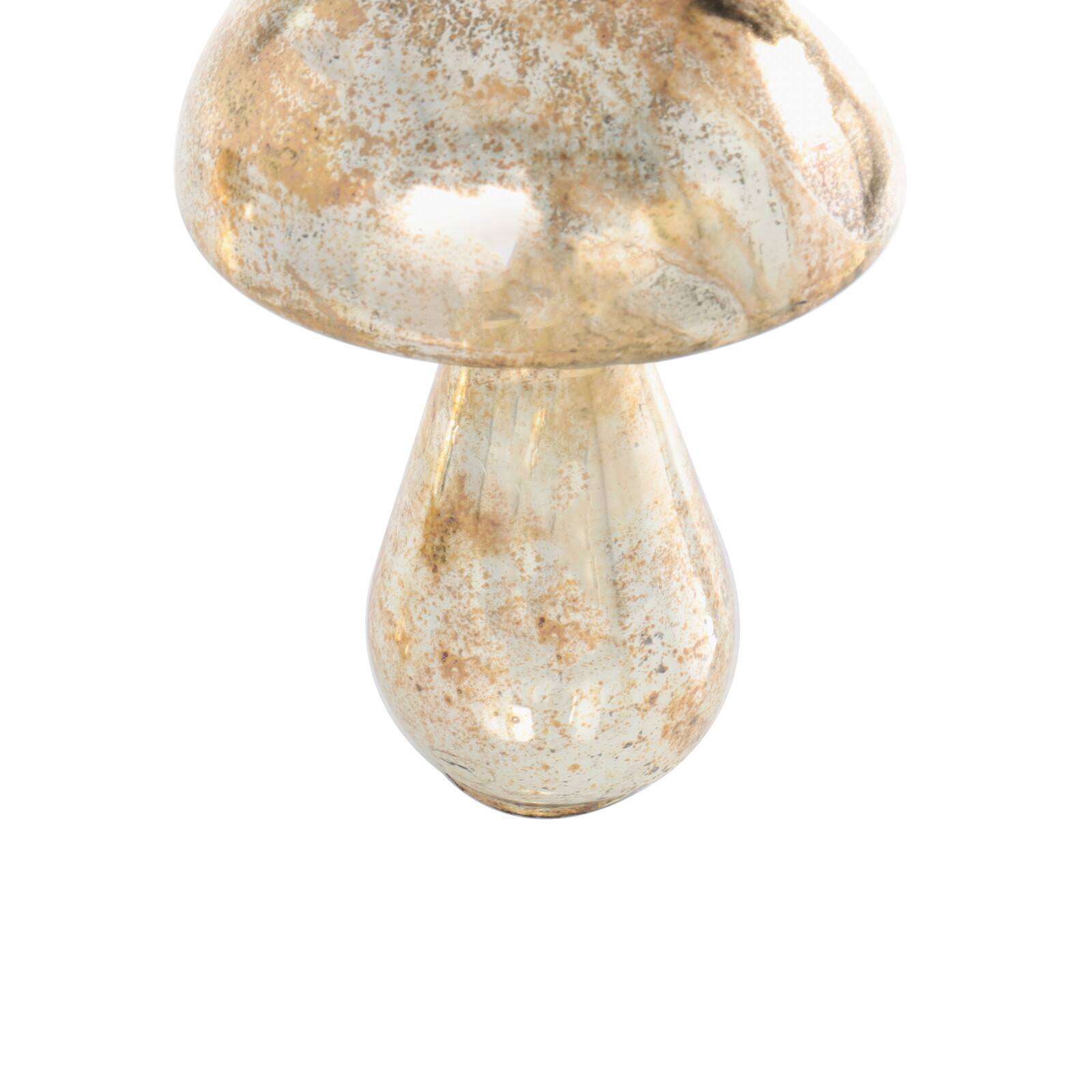 Champagne Glass Mushroom Handmade Glossy Weathered Sculpture Set