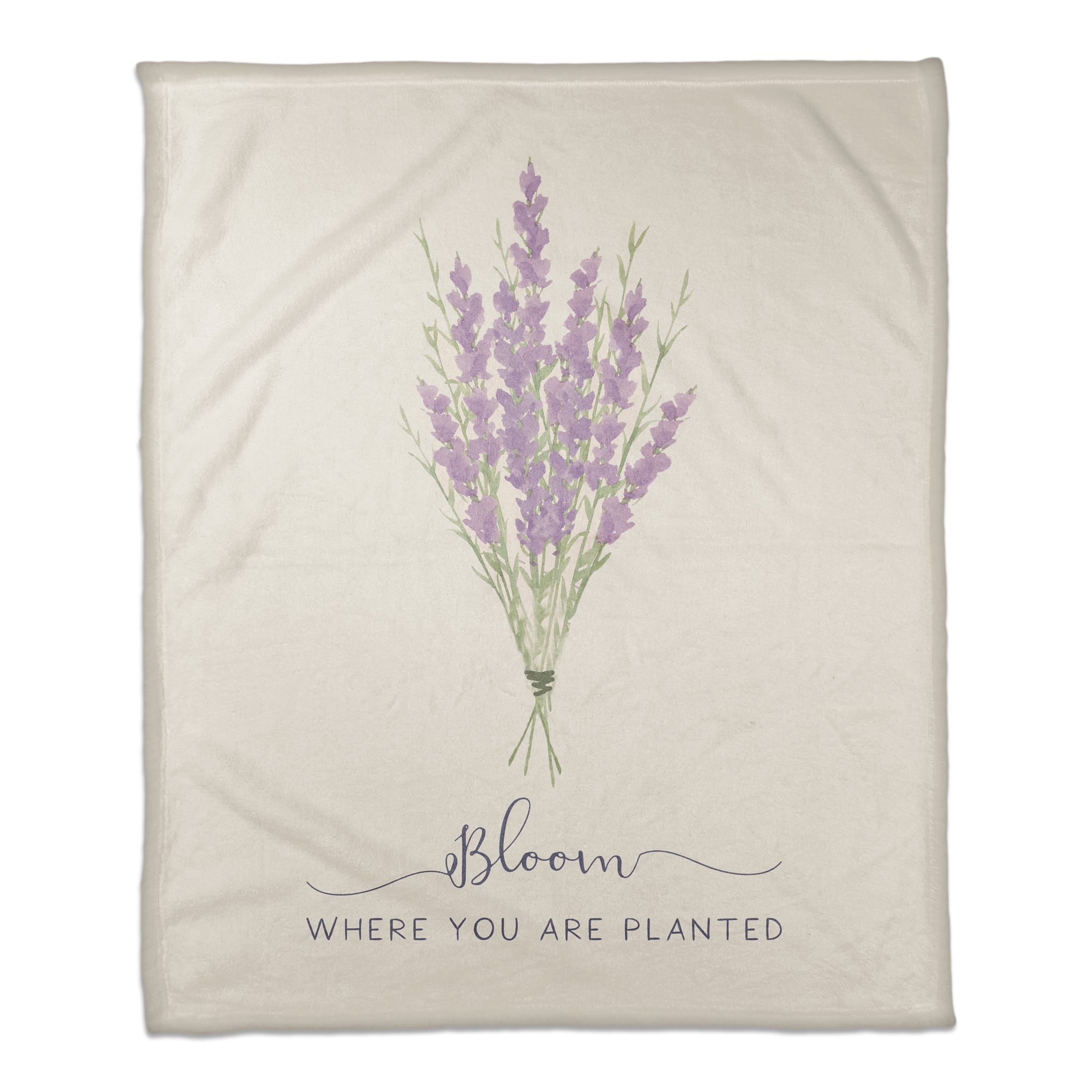 Bloom Where Planted Fleece Throw