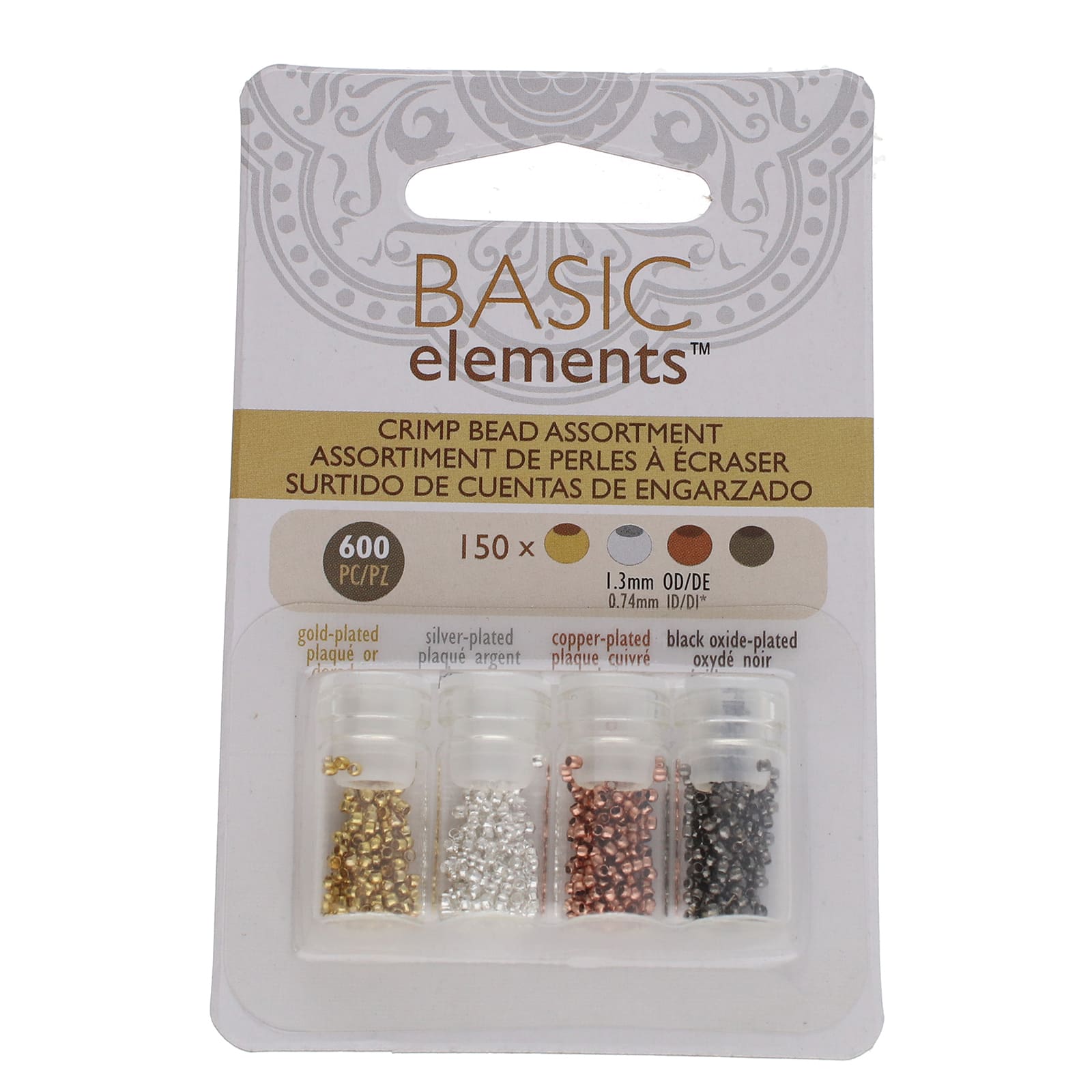 The Beadsmith&#xAE; Assorted Crimp Beads, 1.3mm