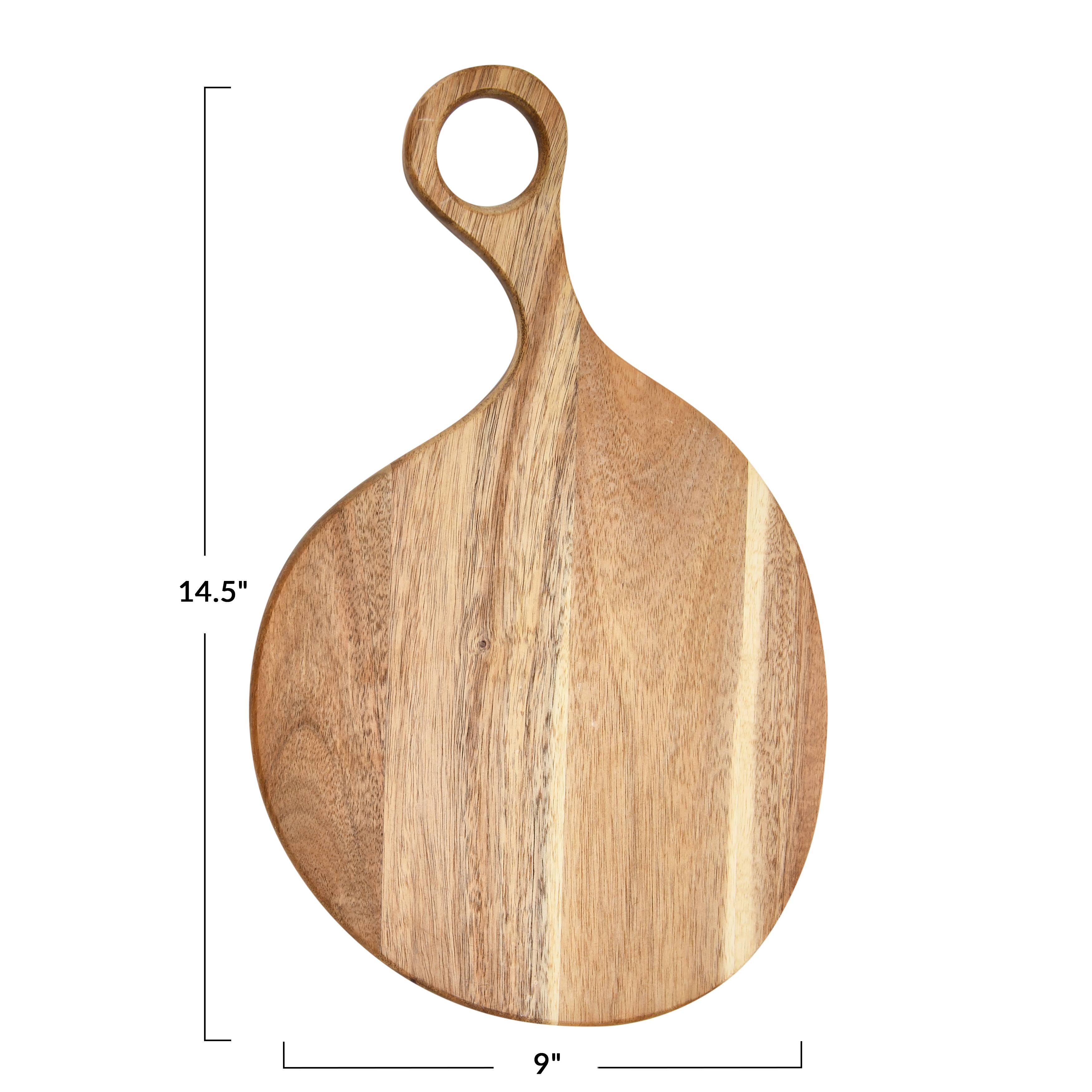 Hello Honey® 14.5" Round Acacia Wood Cutting Board with Handle