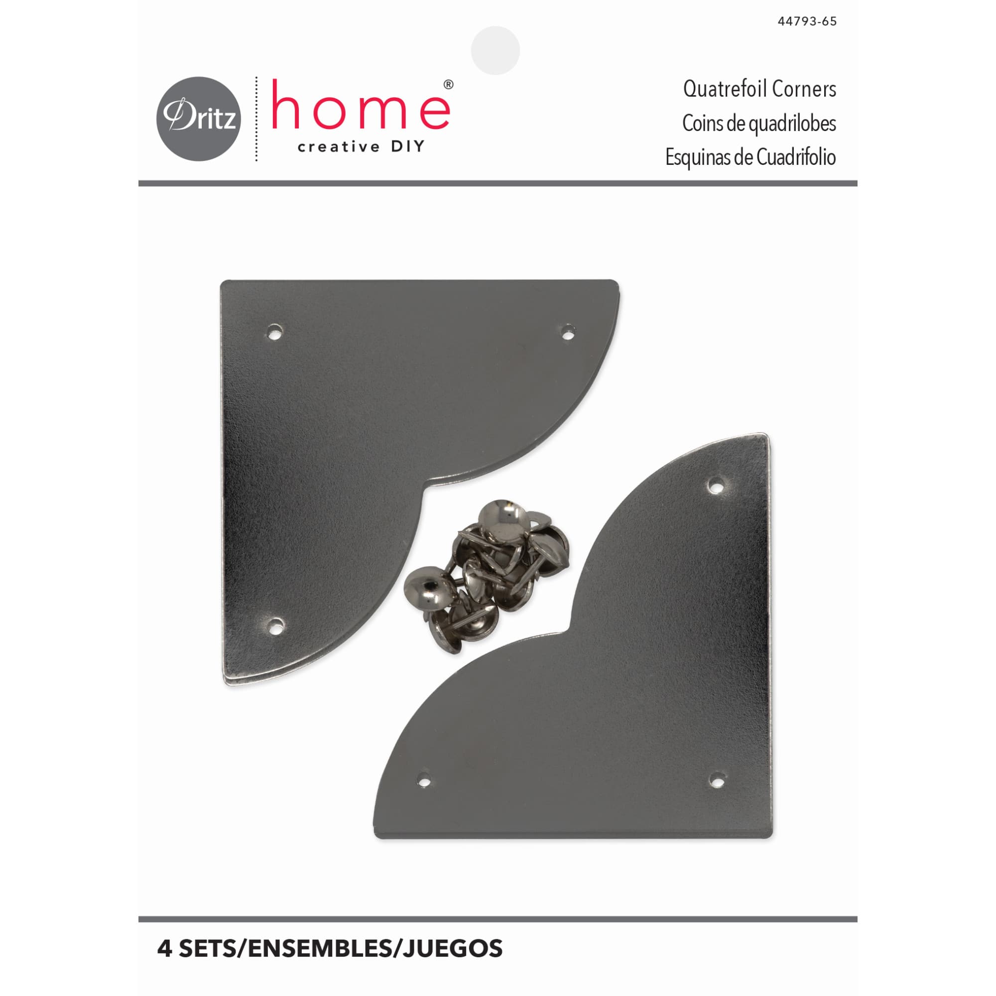 Dritz® Home Pack of 3 Large Textured Quatrefoil Corners, 3ct.