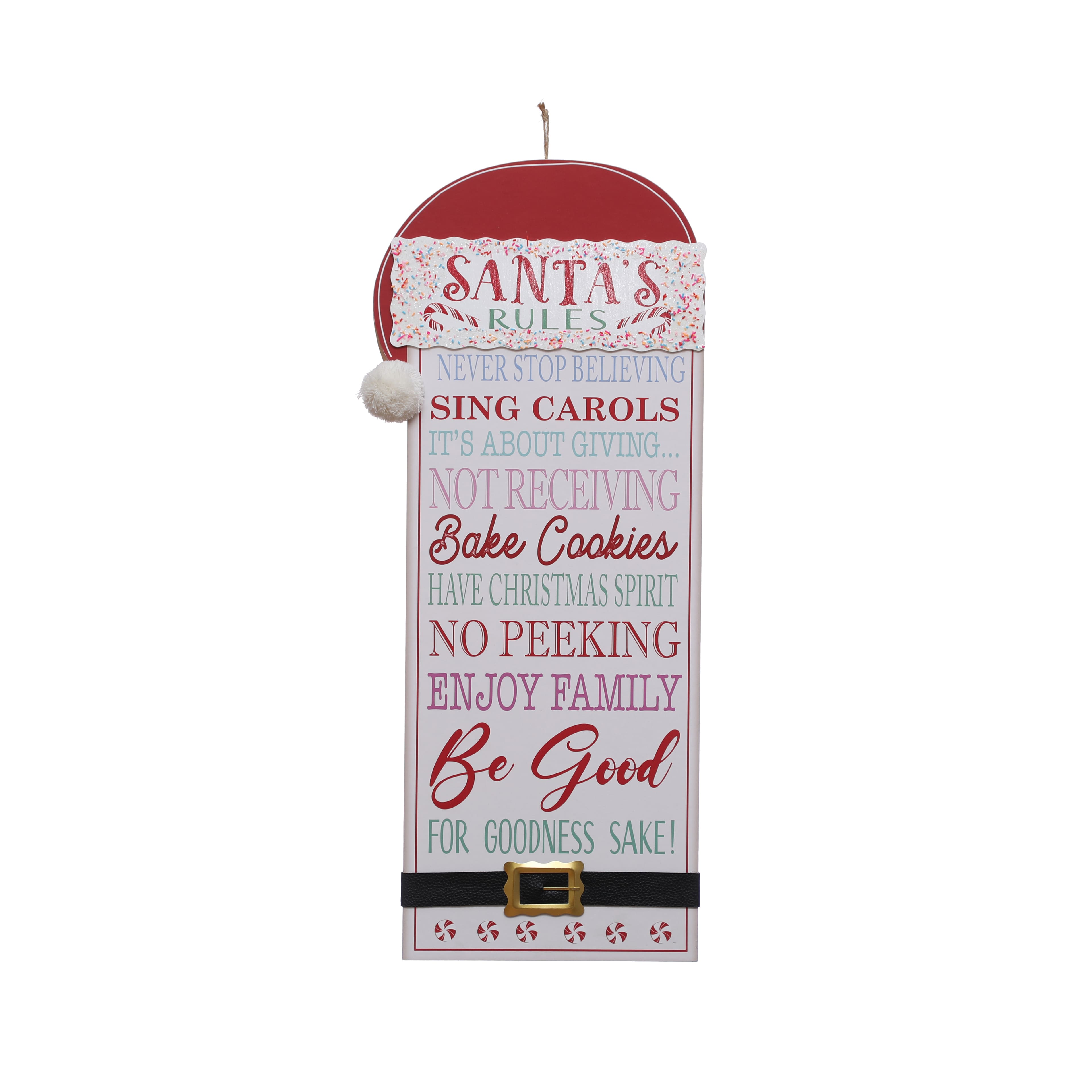 Sprinkle Shop Santa&#x27;s Rules Wall D&#xE9;cor by Ashland&#xAE;