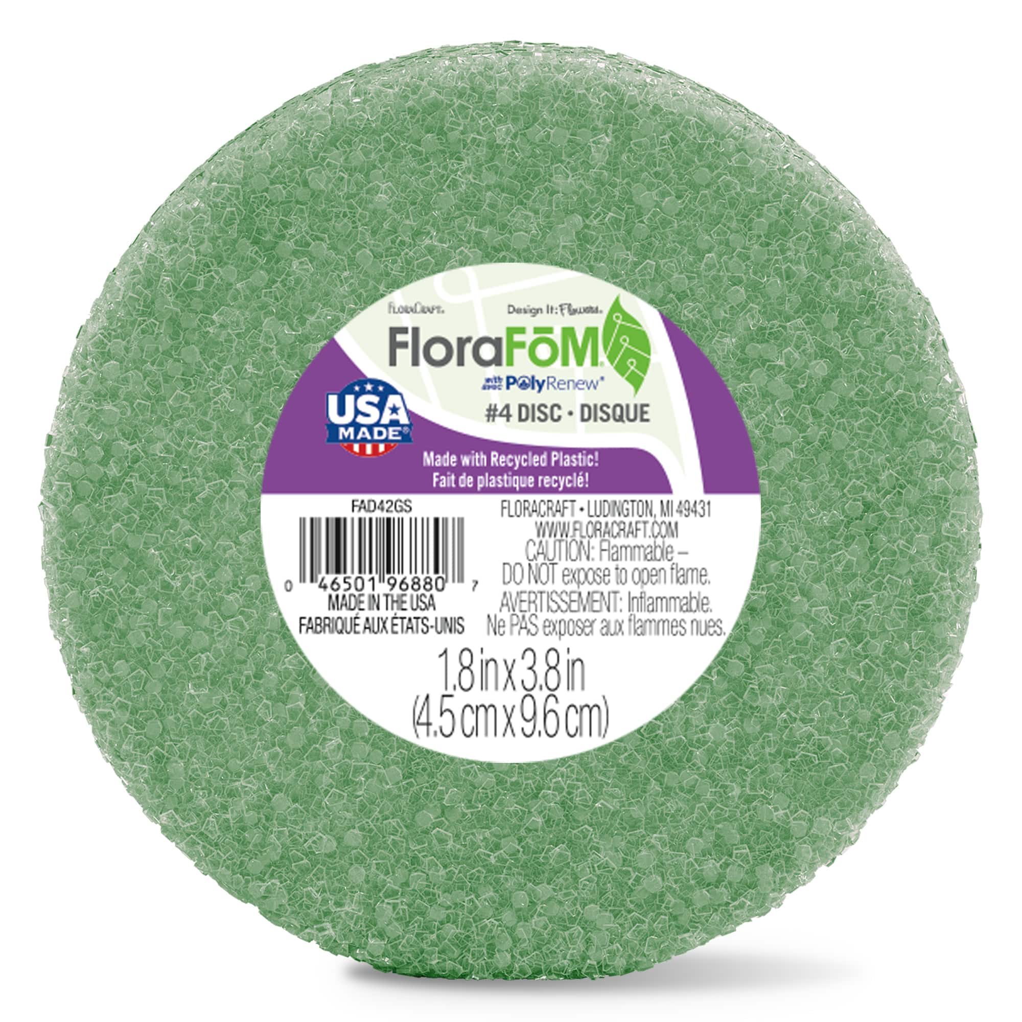 FloraCraft&#xAE; FloraF&#x14D;M Green Foam Disc
