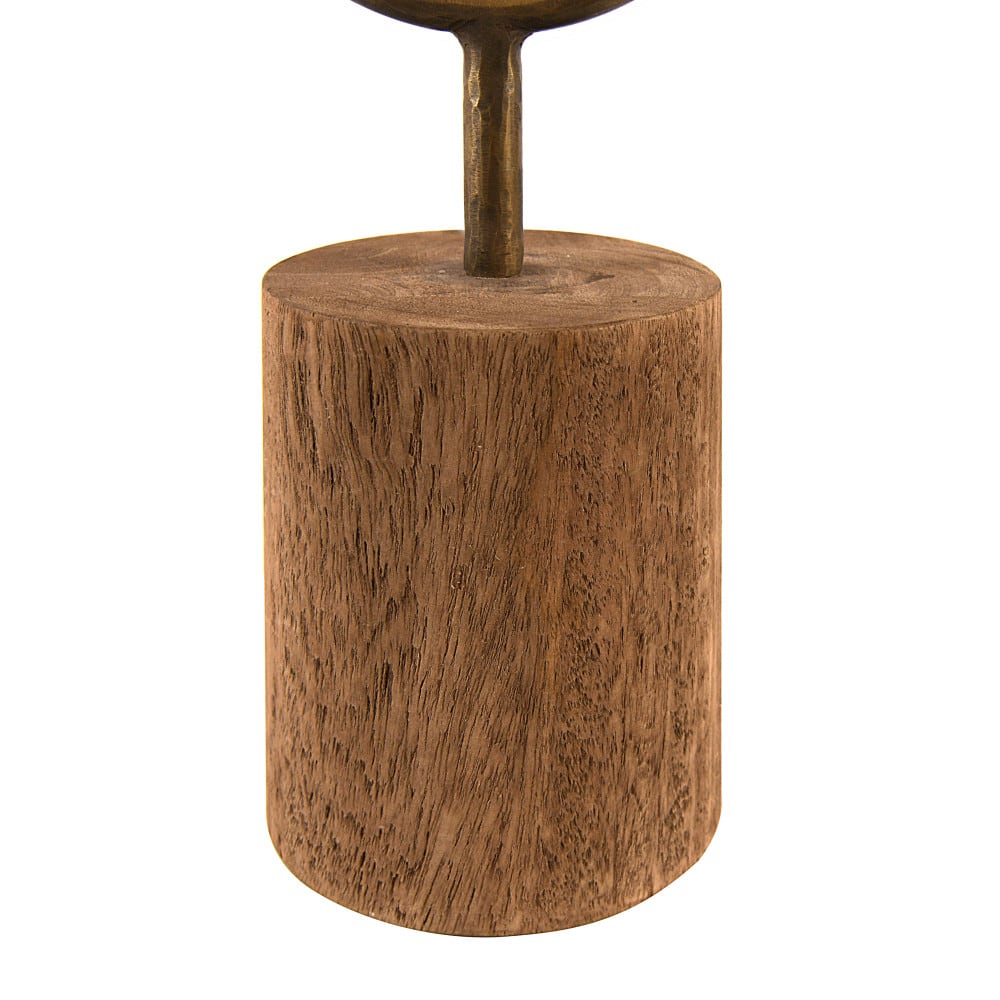 Hello Honey® Asymmetrical Wood & Metal Candle Holder