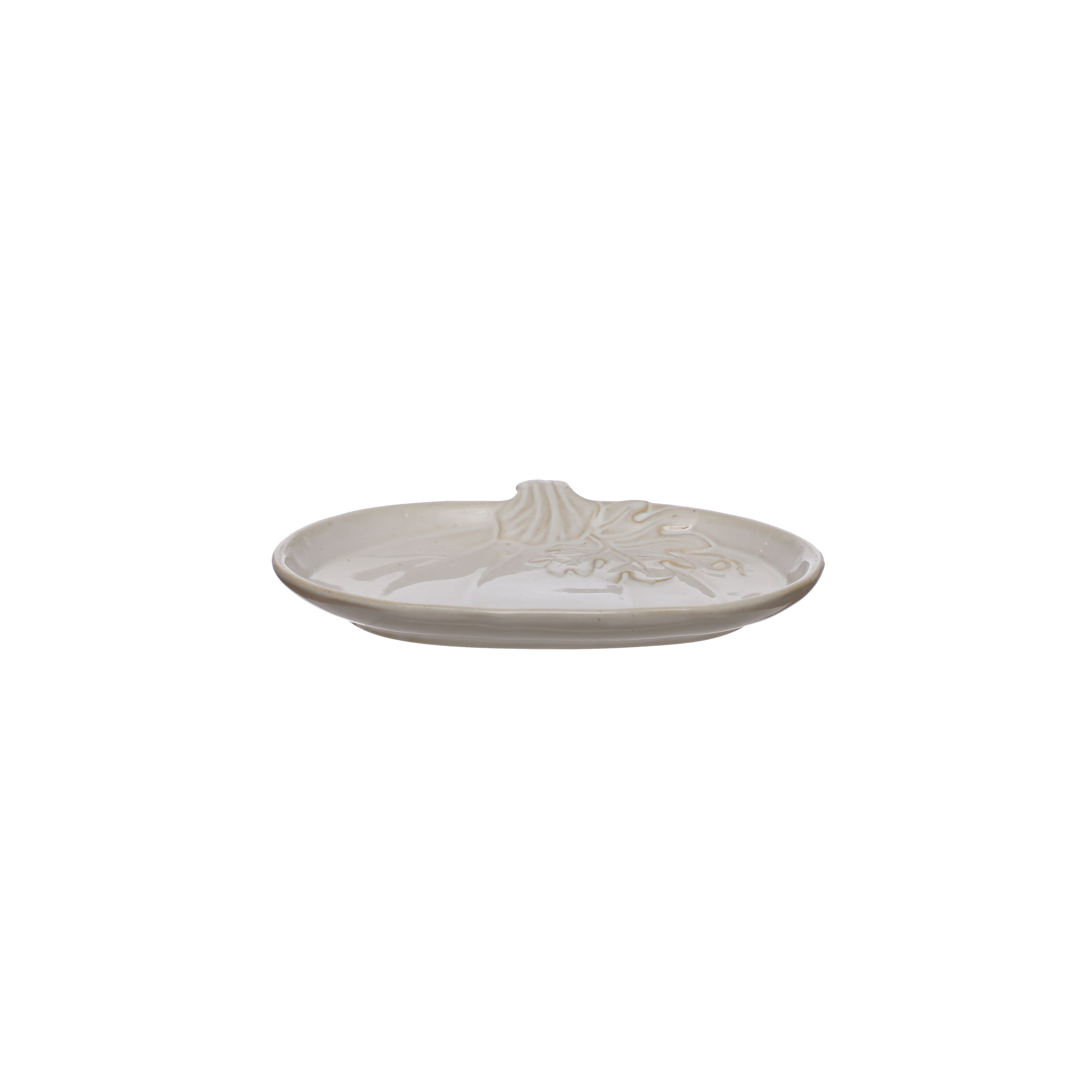 7.25" White Pumpkin Ceramic Dinner Plate by Ashland®