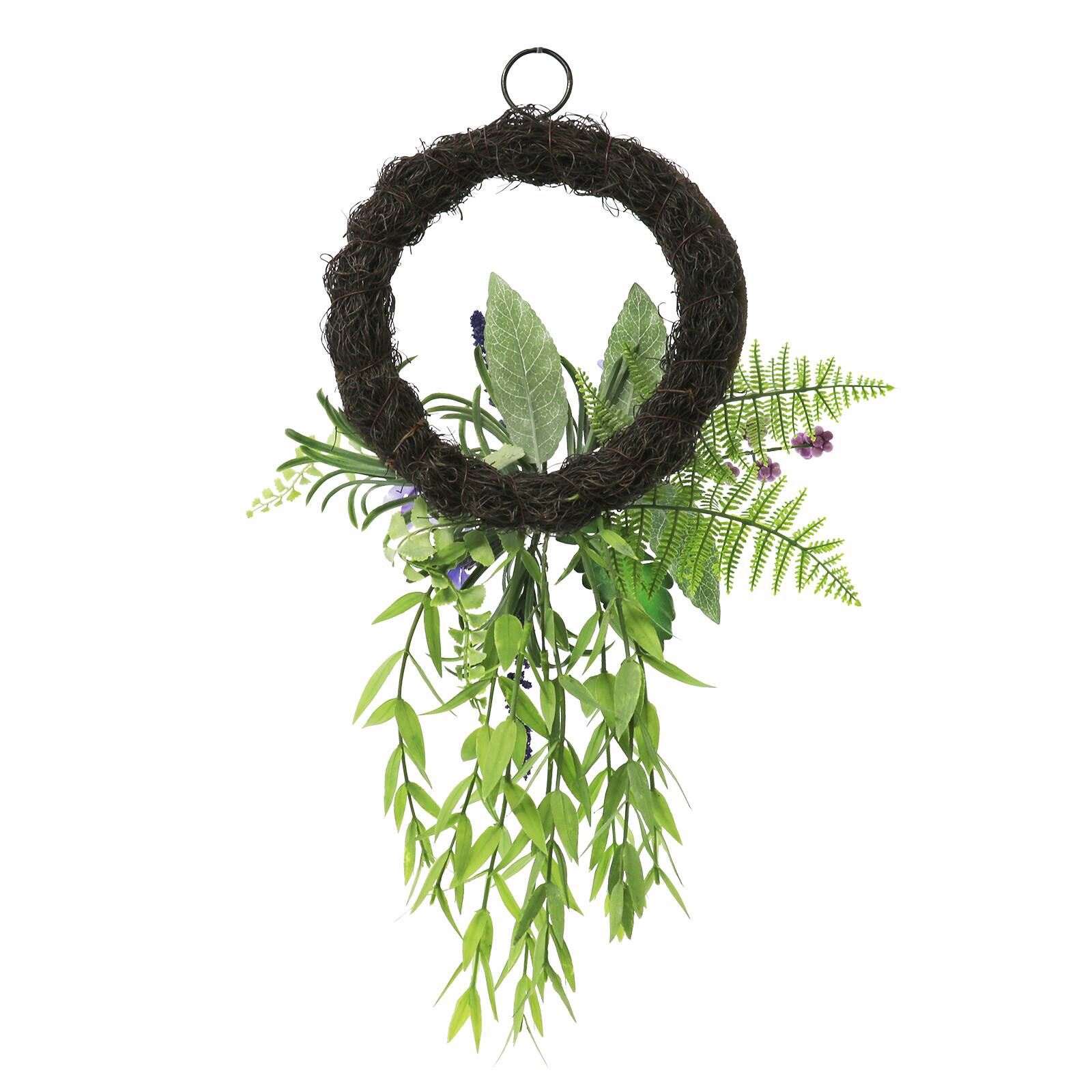 14&#x22; Green Fern, Lavender &#x26; Berry Wreath by Ashland&#xAE;