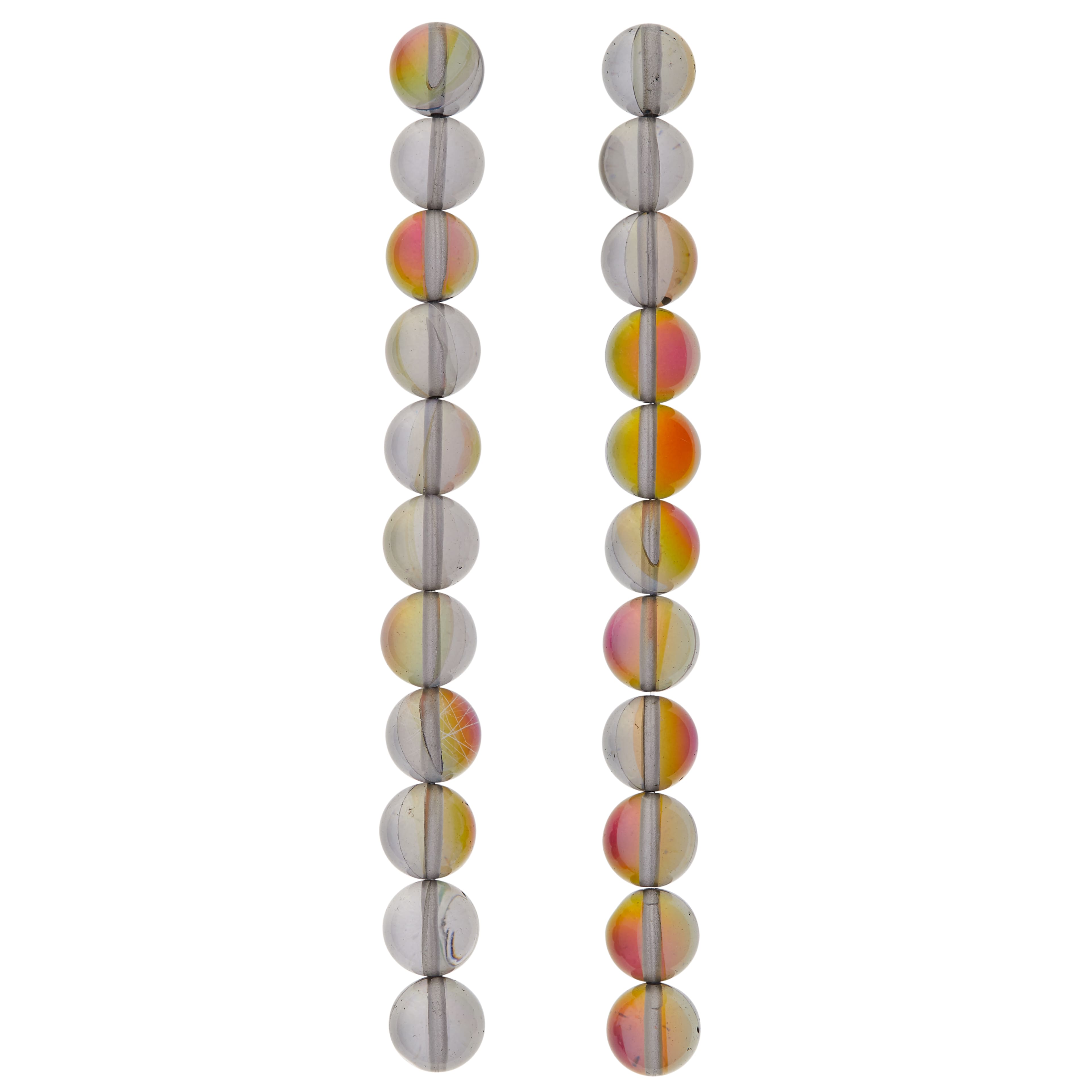 Gray Opal Glass Round Beads, 10mm by Bead Landing&#x2122;