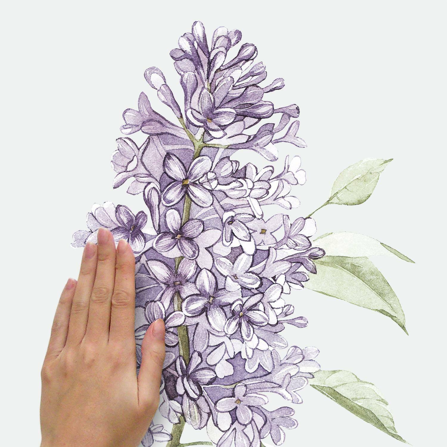 RoomMates Lilac Peel &#x26; Stick Giant Wall Decals