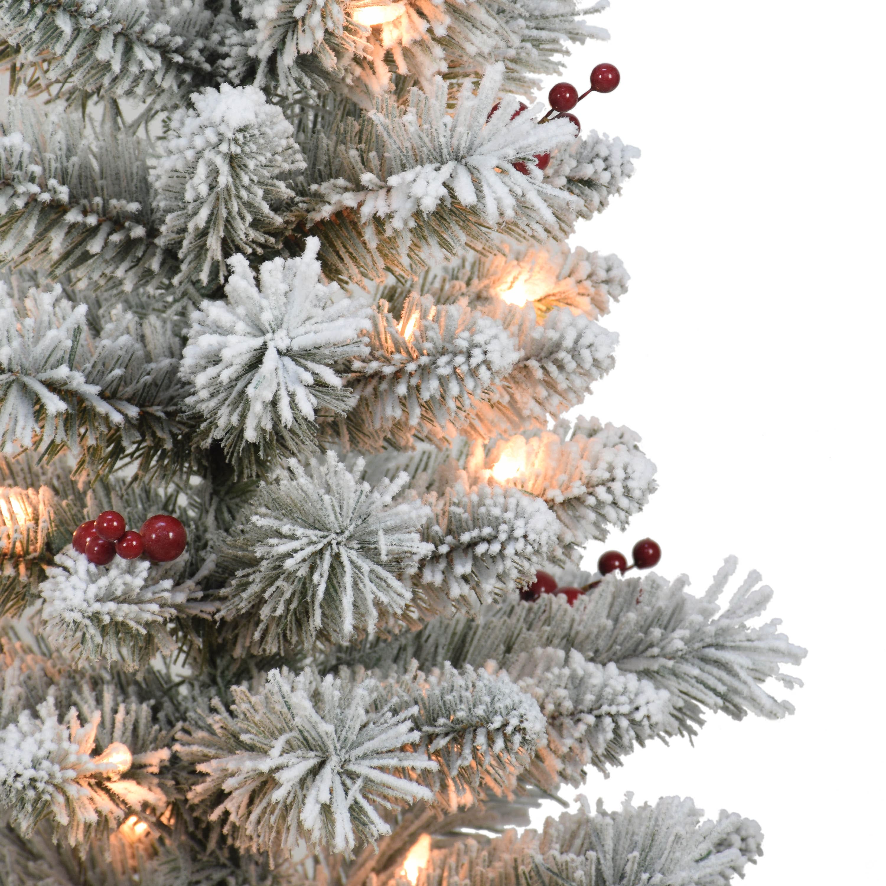 6 Packs: 2 ct. (12 total) 5ft. Pre-Lit Western Spruce Artificial Potted Christmas Tree, Clear Incandescent Lights