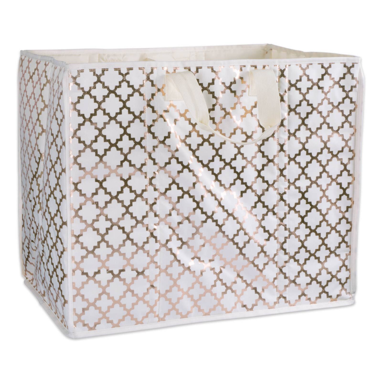 Bronze Polyester Lattice Rectangle All Purpose Storage Tote By Dii | 21" x 13.5" x 17" | Michaels®