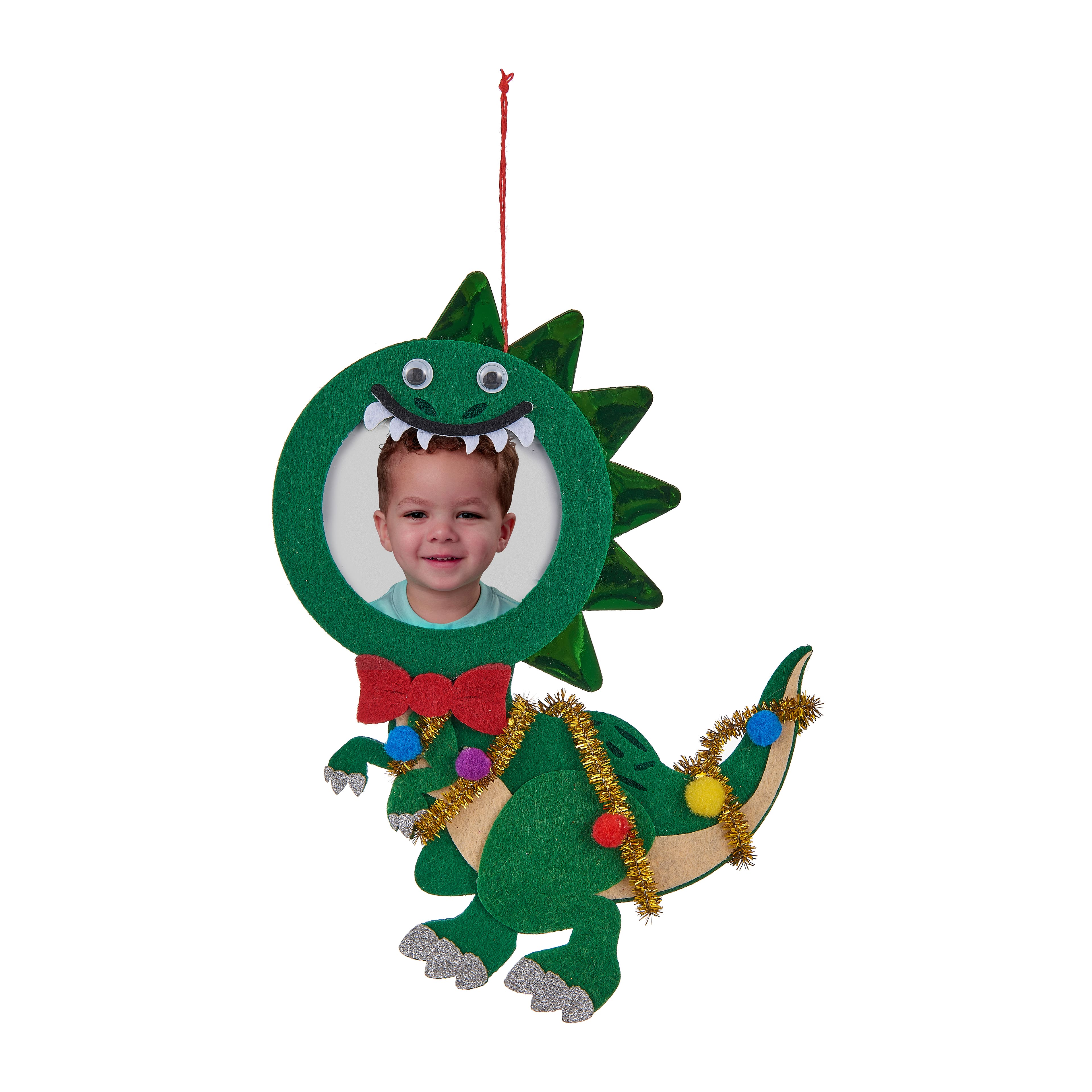 Dinosaur Christmas Felt Frame Ornament by Studio D&#xE9;cor&#xAE;