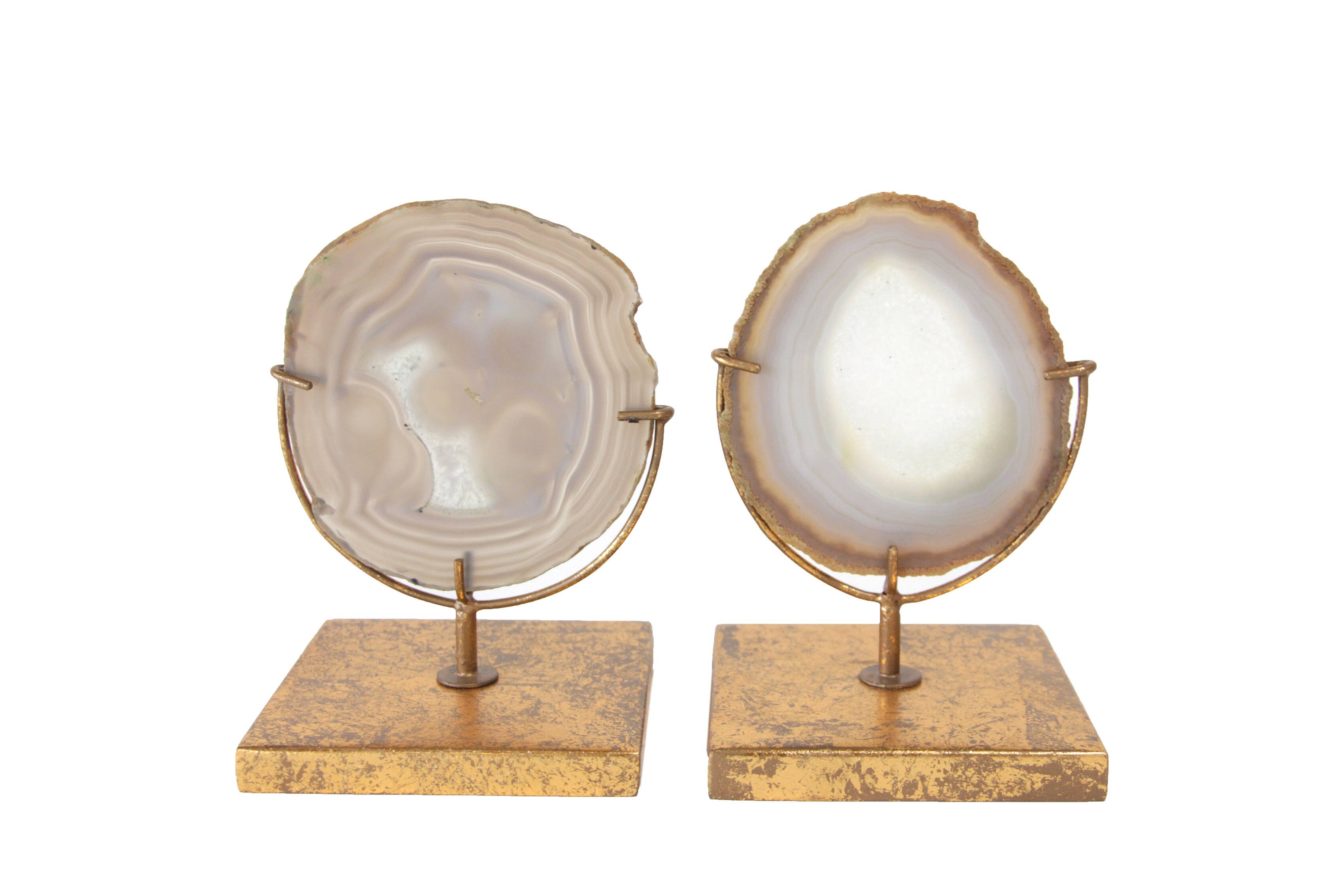 Hello Honey&#xAE; Natural Agate Decor On Stand (Each One Will Vary)