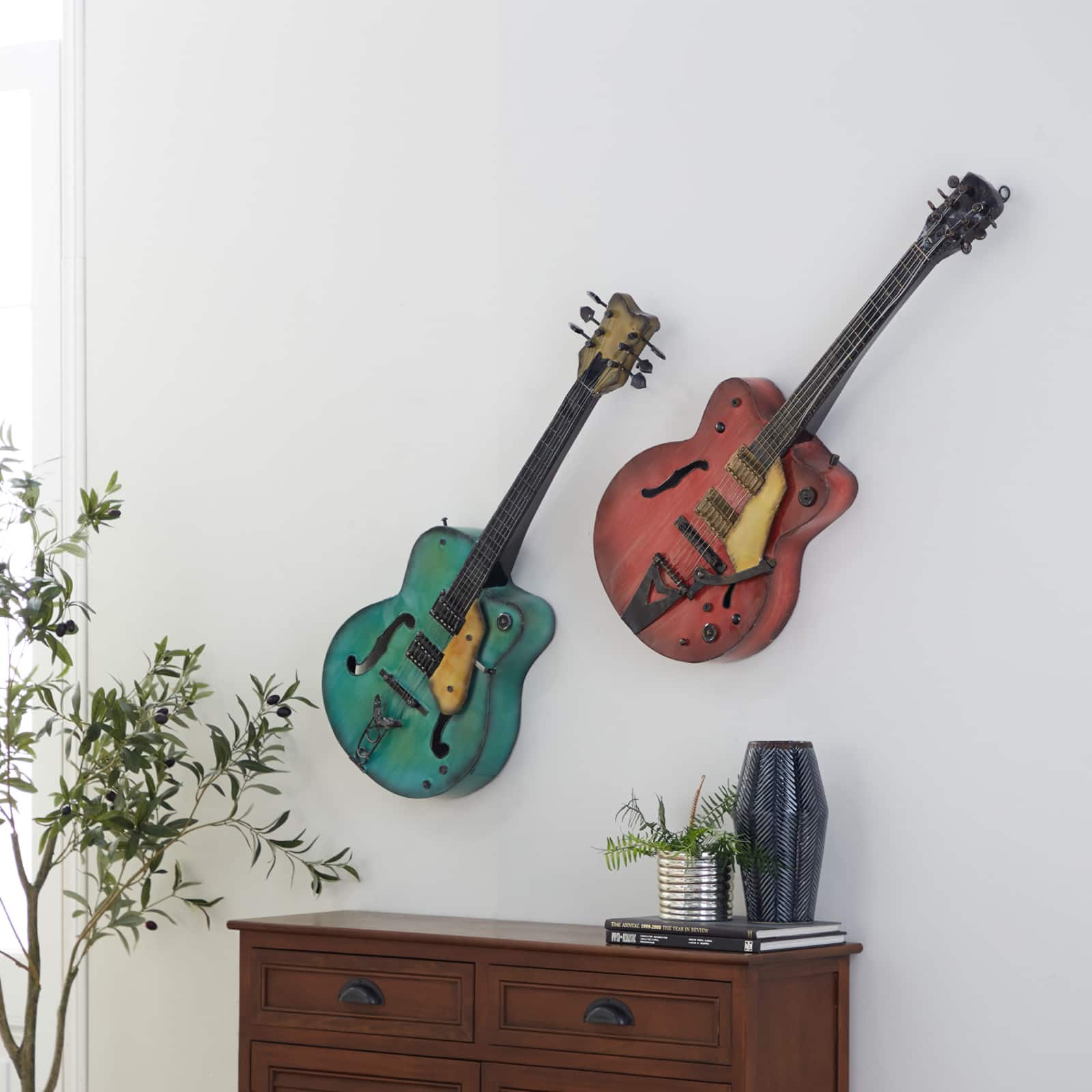 Metal Guitar Wall D&#xE9;cor Set