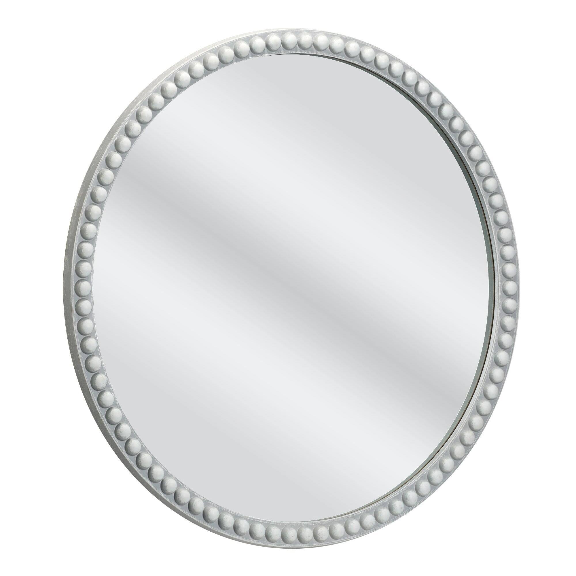 American Art Decor Moby's Beaded Frame Mirror - 30" x 30"