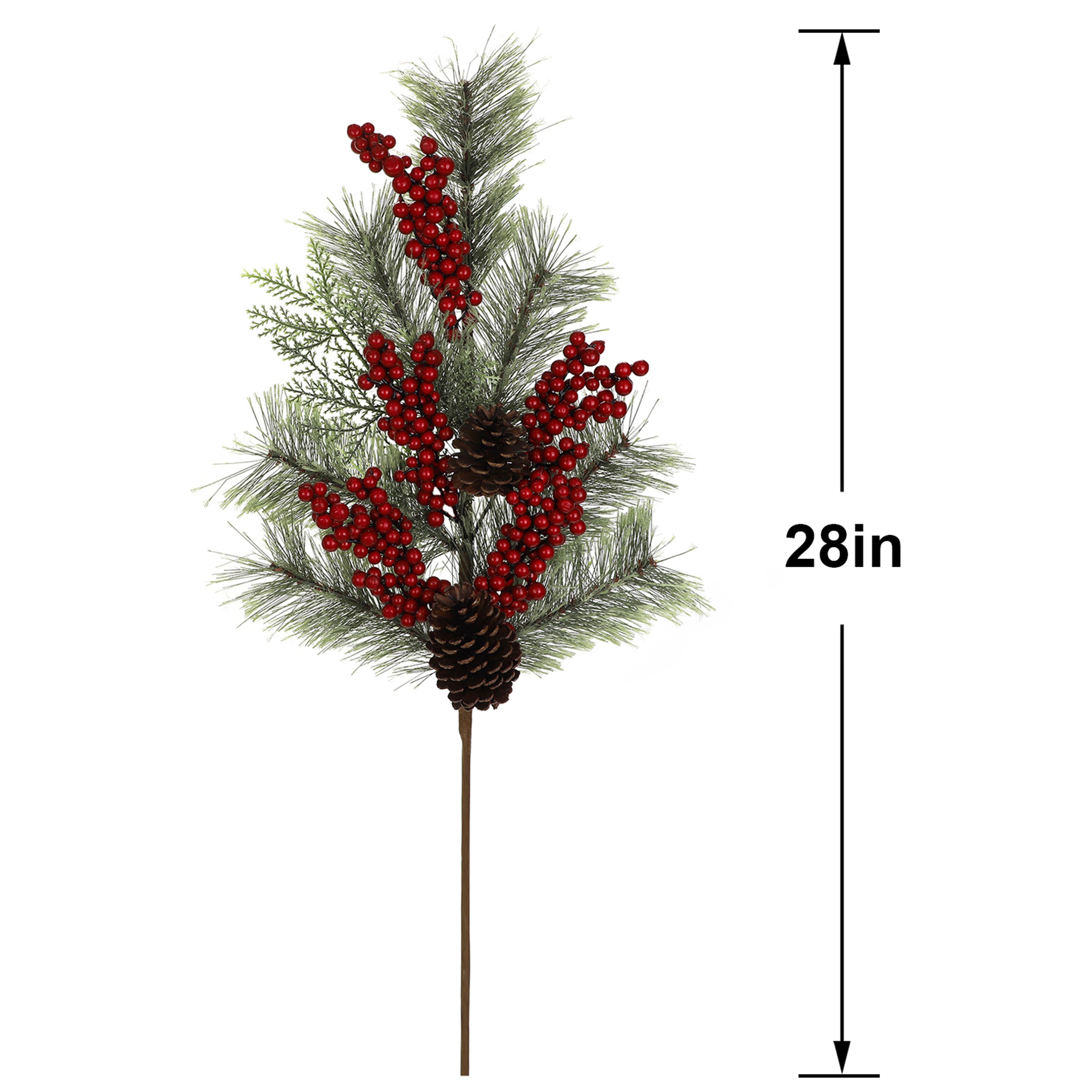 28&#x22; Green Cashmere Pine &#x26; Red Berry Stem by Ashland&#xAE;