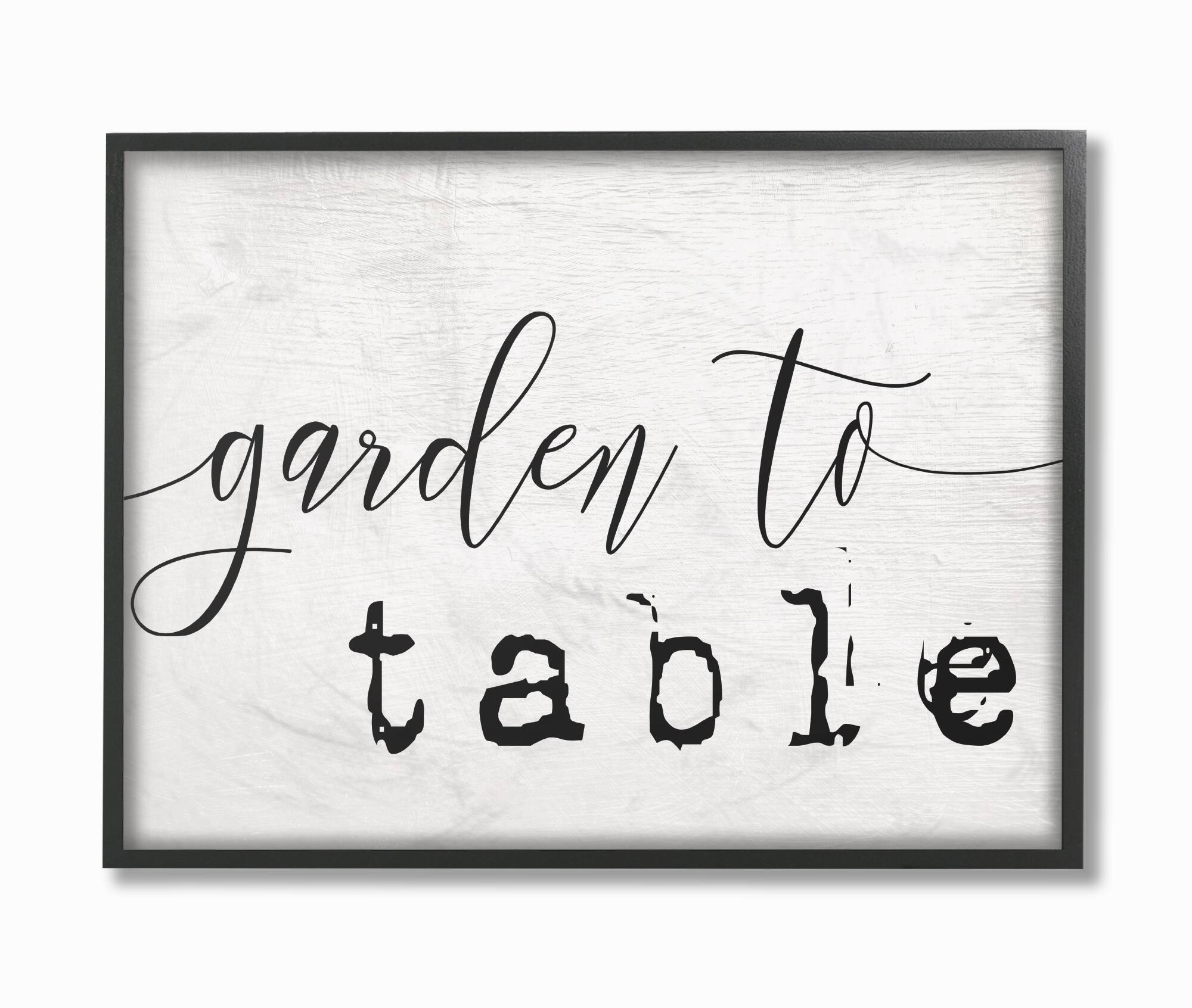 Stupell Industries Garden to Table Wall Art in Black Frame
