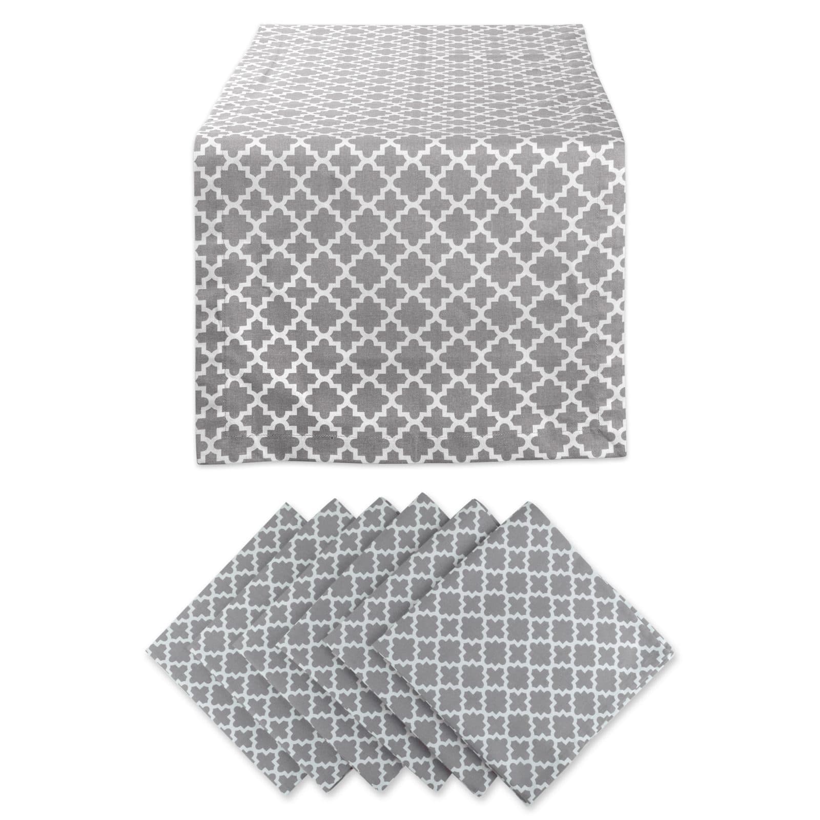 DII® Lattice Table Runner & Napkins Set
