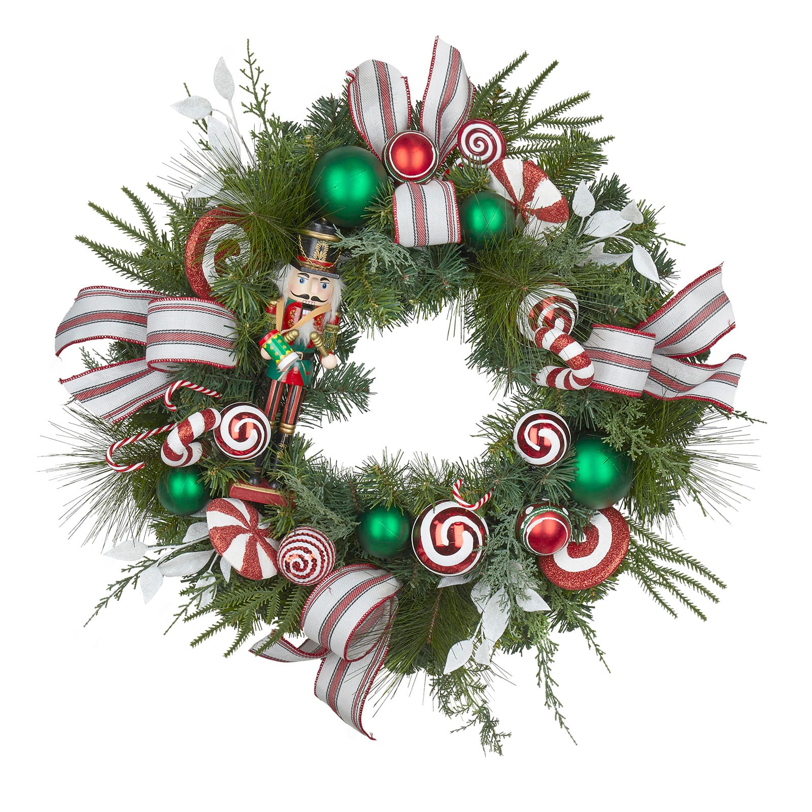 26&#x22; Peppermint &#x26; Candy Cane Nutcracker Wreath by Ashland&#xAE;