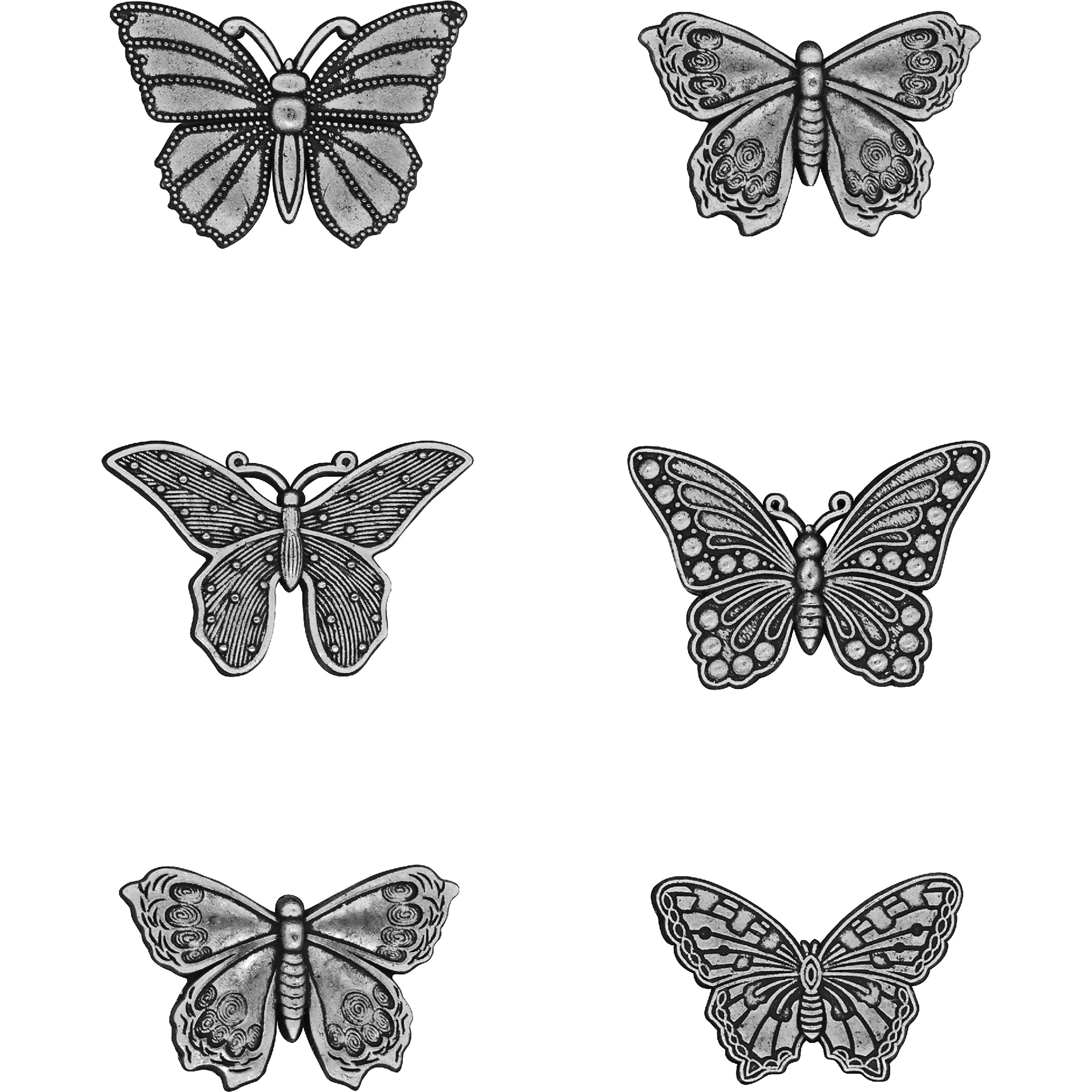 Idea-Ology Metal Adornments 1&#x22; 6/Pkg-Butterflies