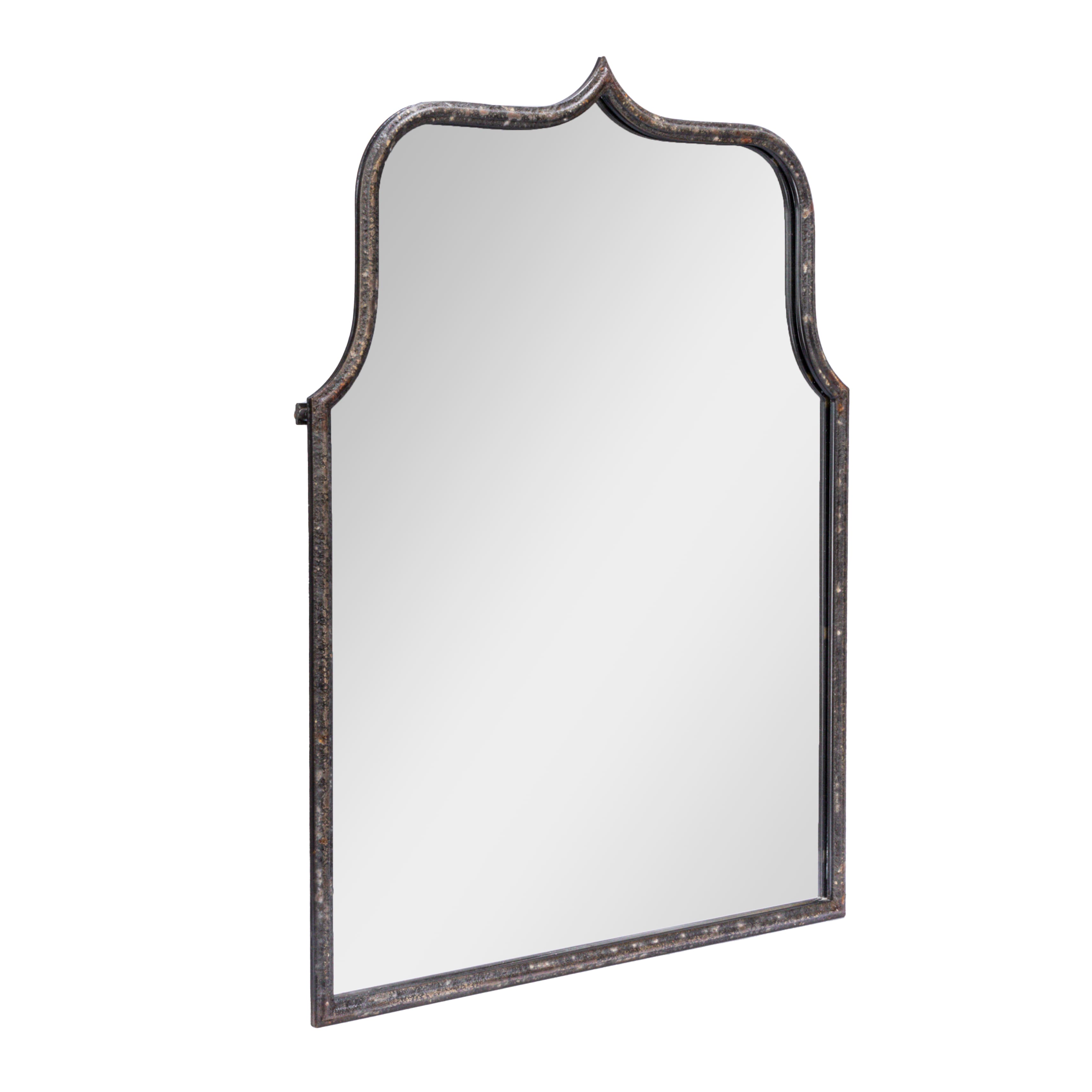 Hello Honey® Distressed Black Modern Farmhouse Metal Framed Wall Mirror