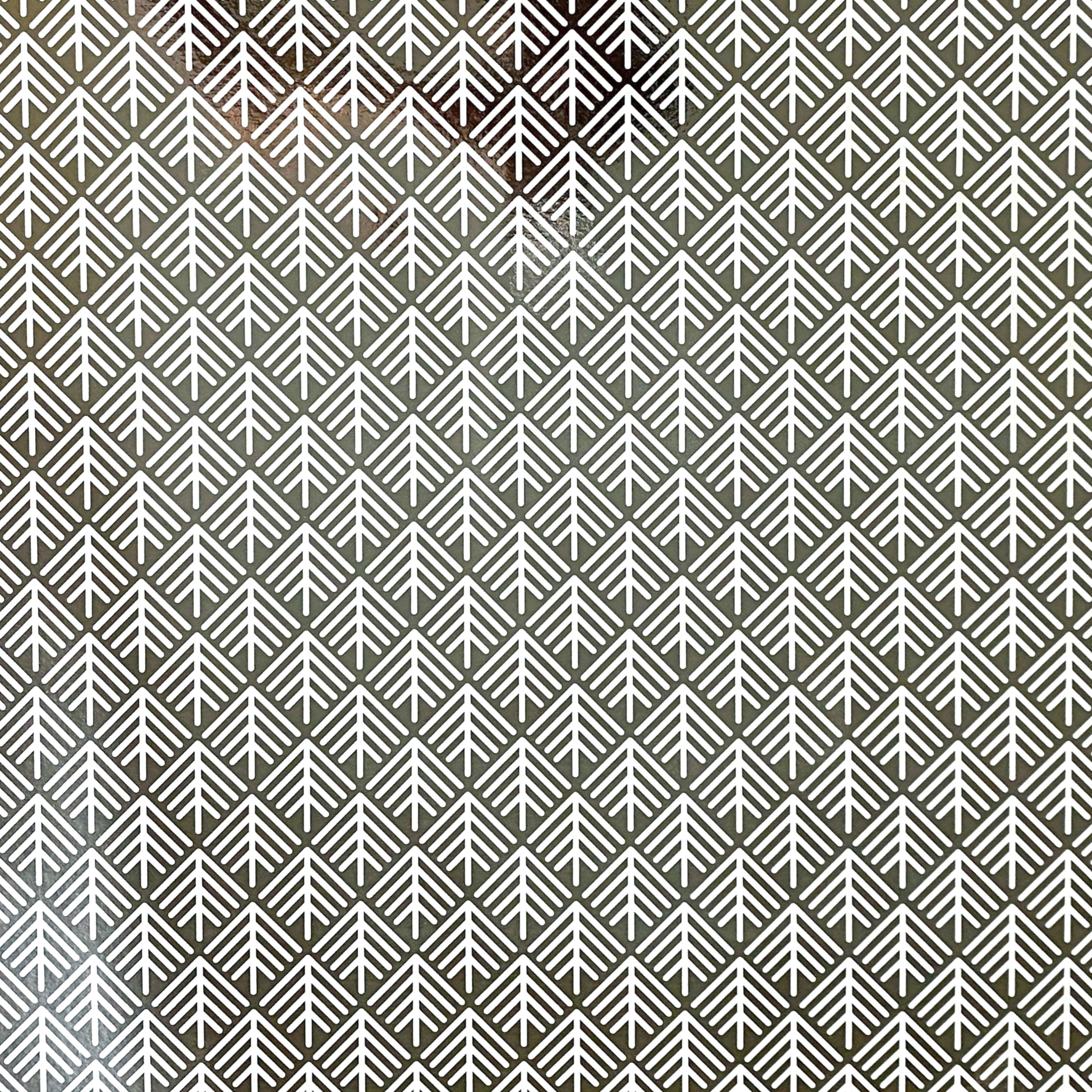 Papier d&#x2019;emballage art deco m&#xE9;tallis&#xE9; blanc et argent de Celebrate It