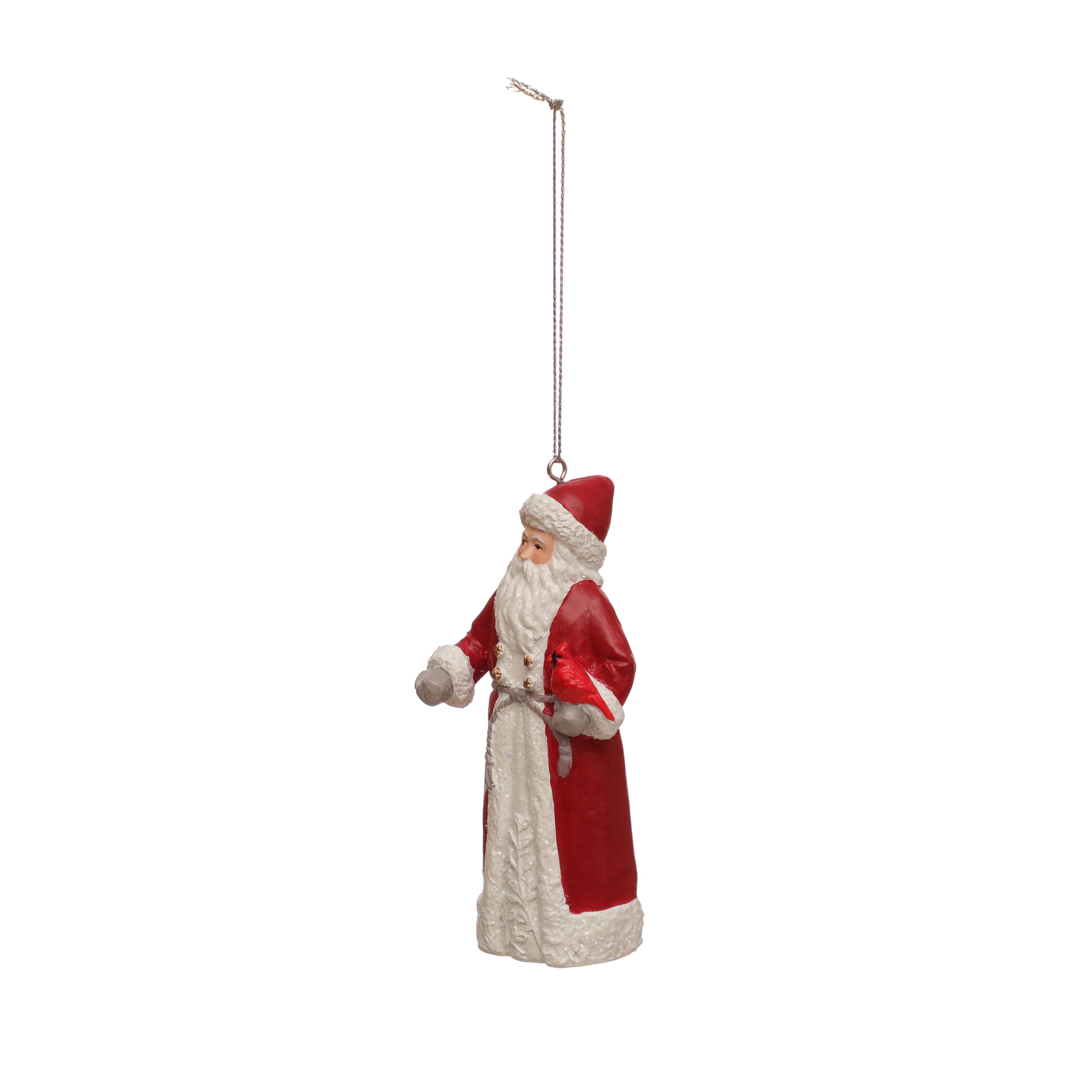 4.5&#x22; Classic Santa with Cardinal Ornament by Ashland&#xAE;