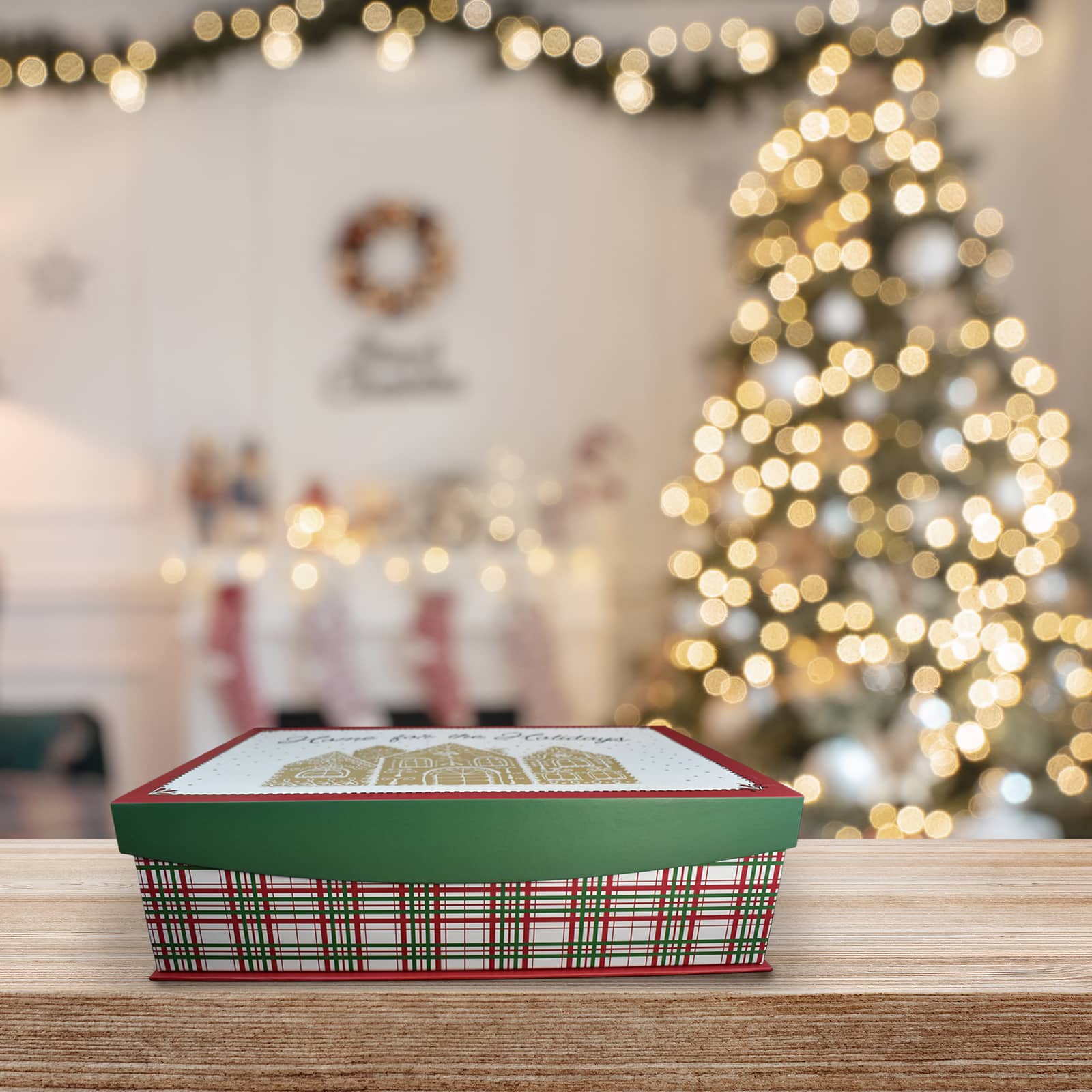 Large Home for the Holidays Decorative Box by Ashland&#xAE;