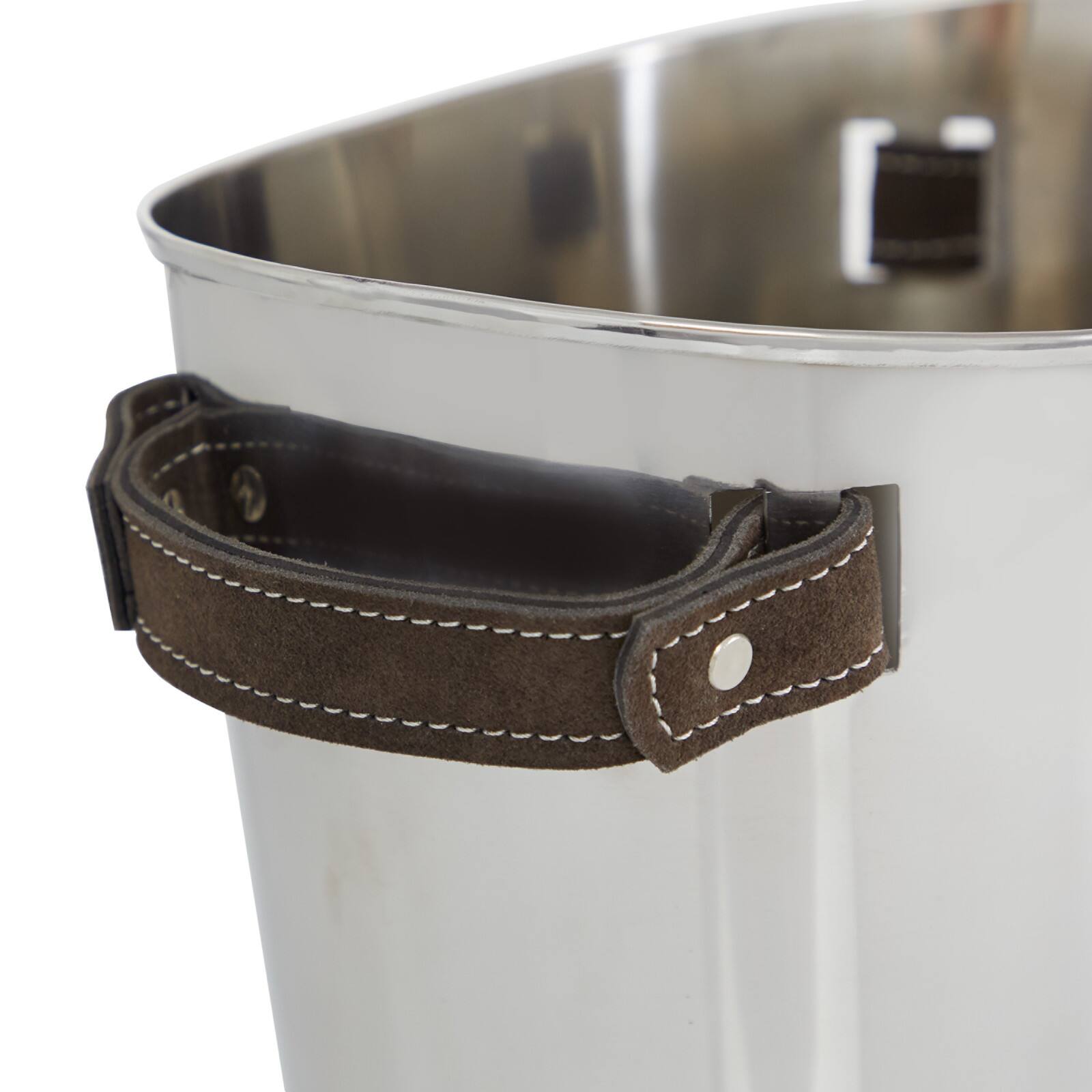 12" Silver Stainless Steel Contemporary Wine Rack