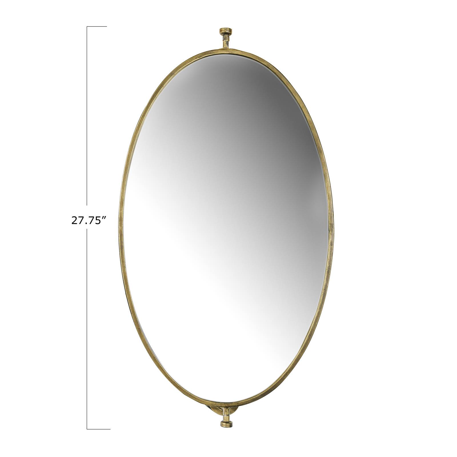 Hello Honey® 27" Gold Pivoting Oval Wall Mirror