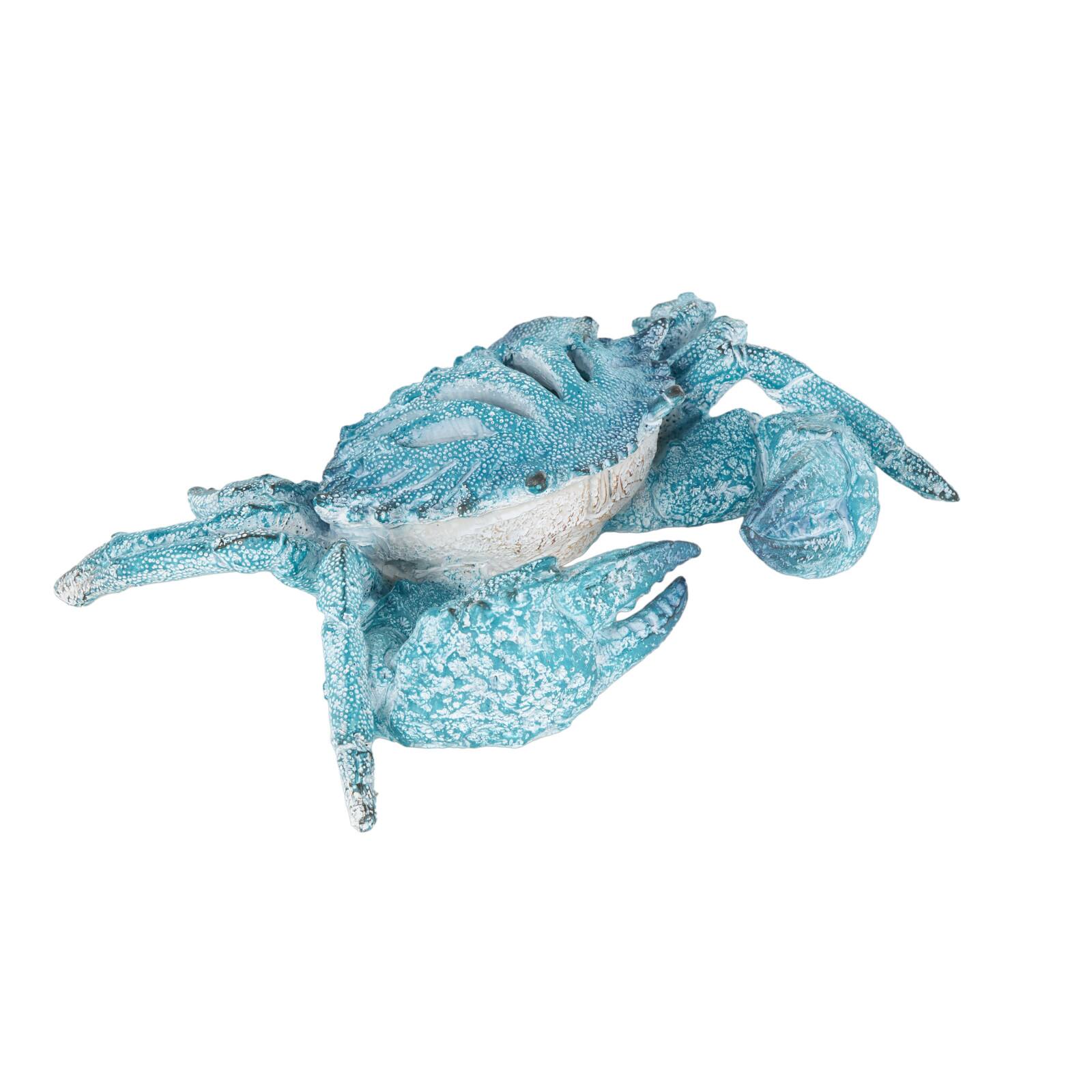 10" Polystone Crab Textured Decorative Sculpture