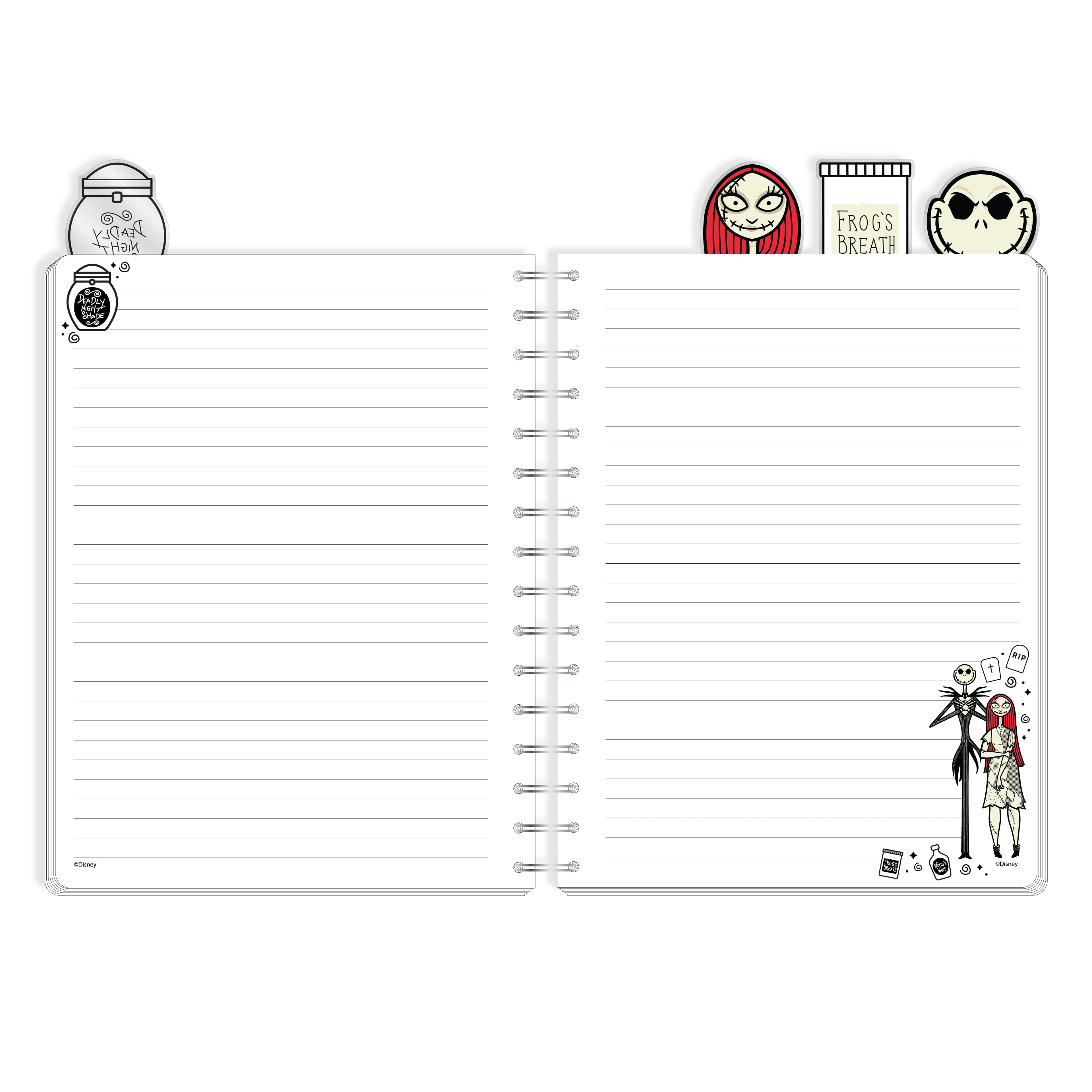 Disney&#xAE; The Nightmare Before Christmas Love You to Death 4-Tab Spiral Journal