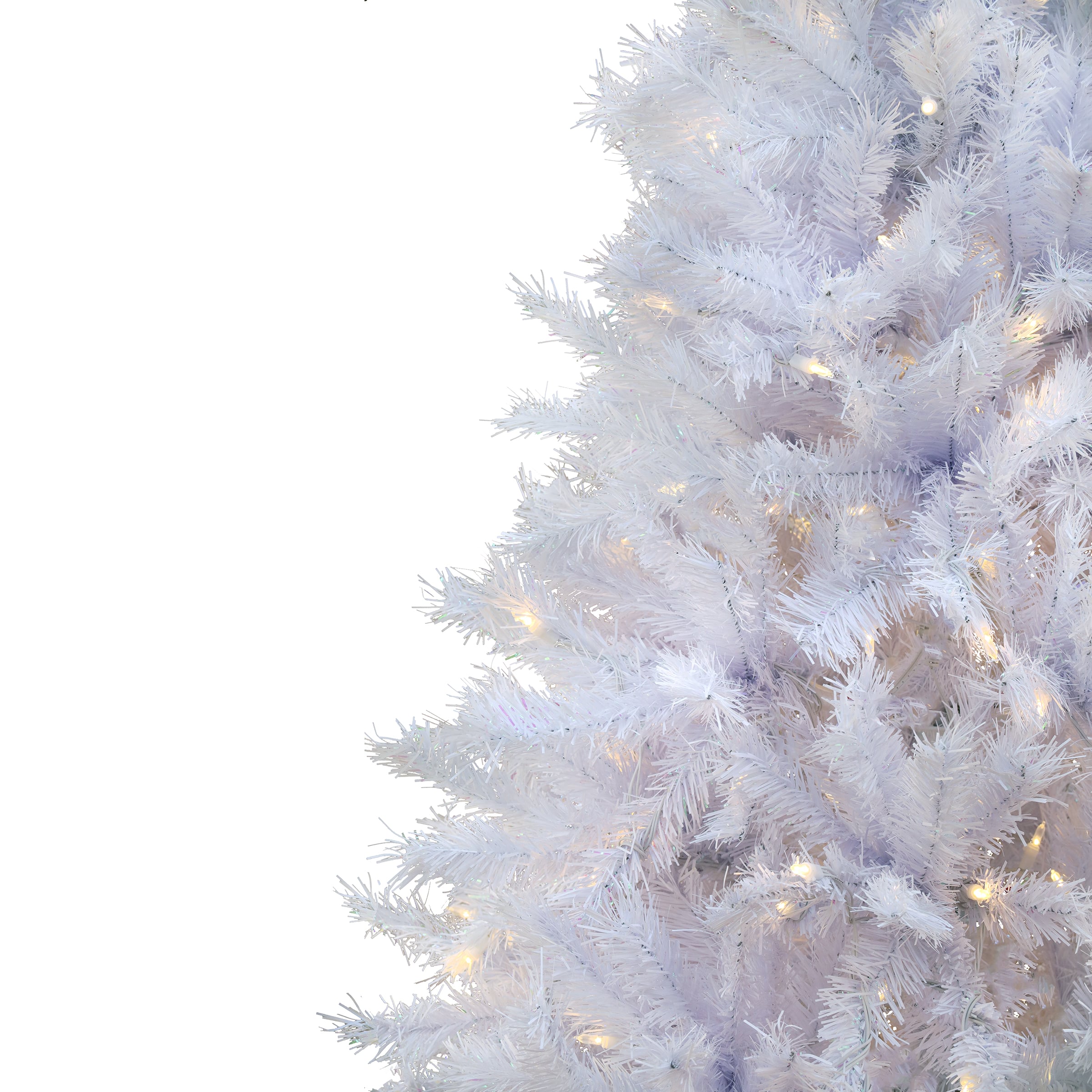 6.5ft. Pre-Lit White Artificial Christmas Tree, Dual Color&#xAE; LED Lights
