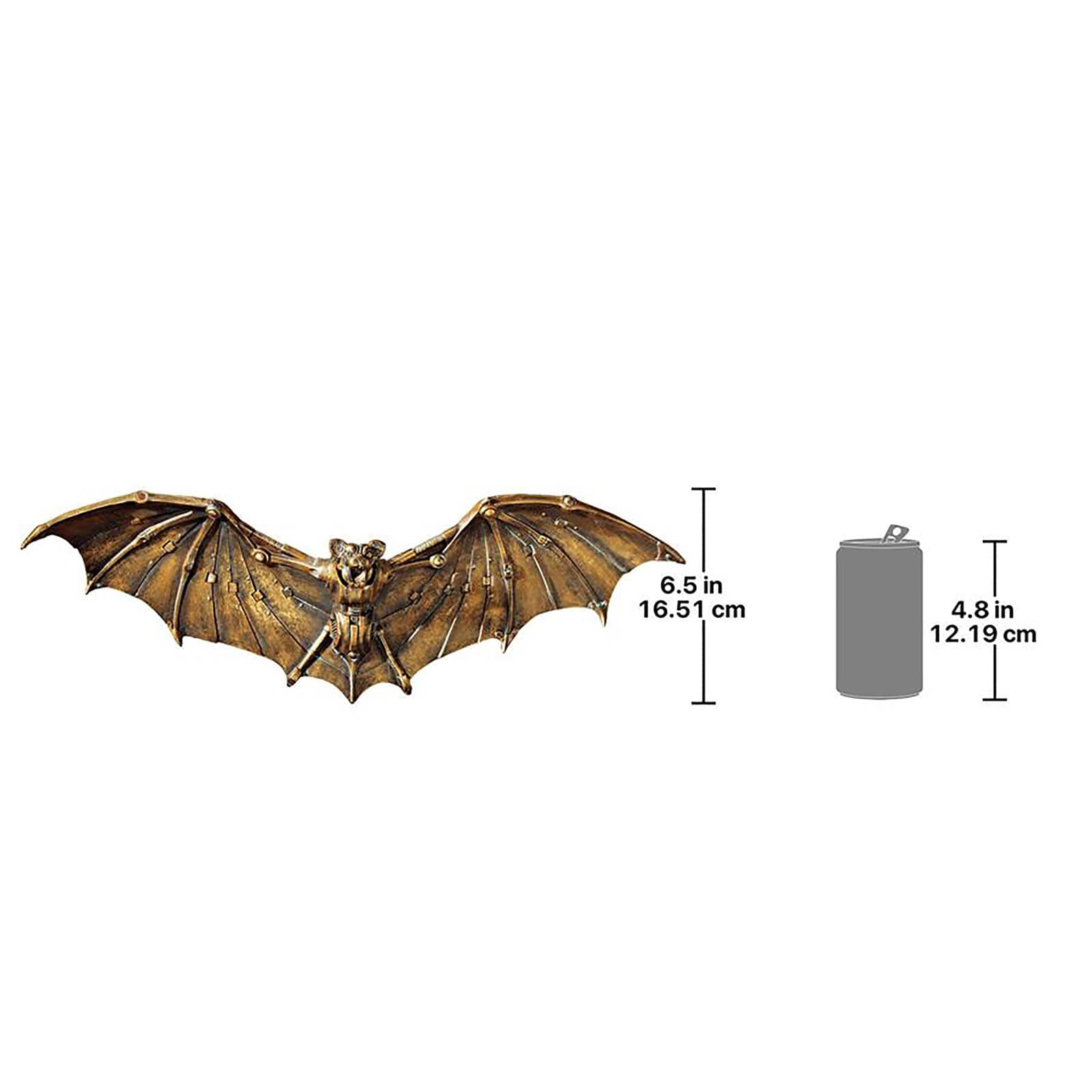 Design Toscano 19.5&#x22; Cyber Bat Steampunk Wall Sculpture