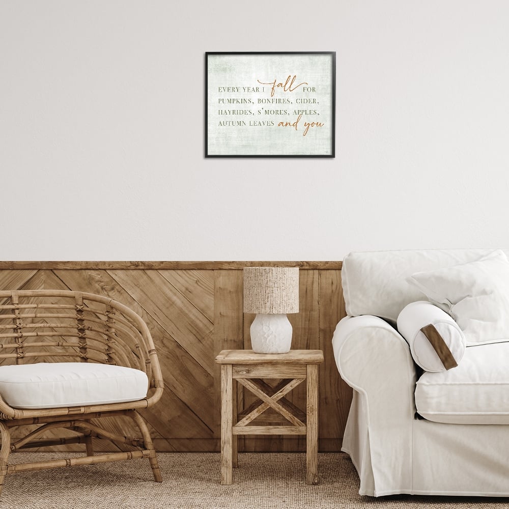 Stupell Industries Every Year Fall Phrase Framed Giclee Art