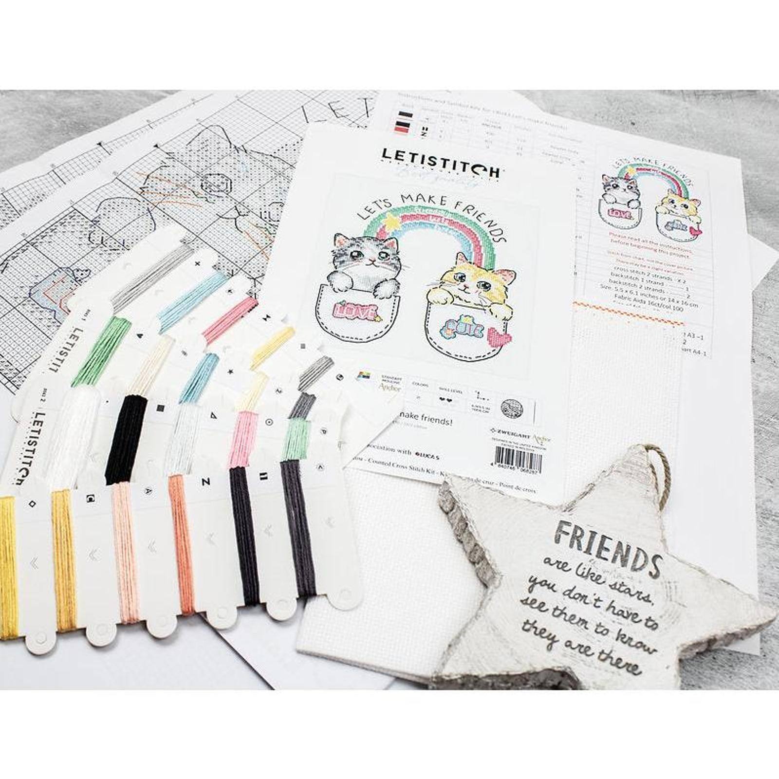Letistitch Let's make friends! Counted Cross Stitch Kit