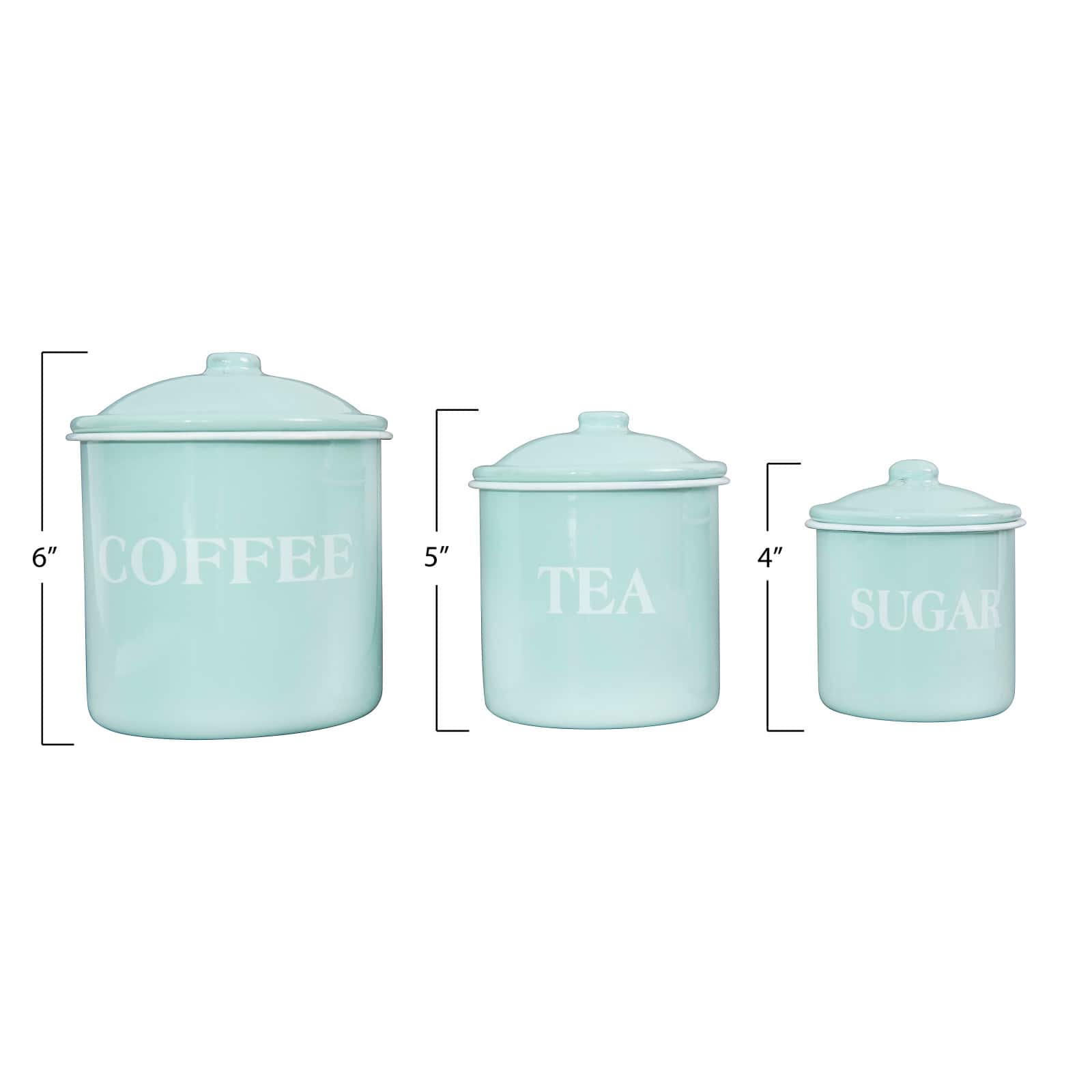 Hello Honey® Metal Coffee, Tea & Sugar Containers Set