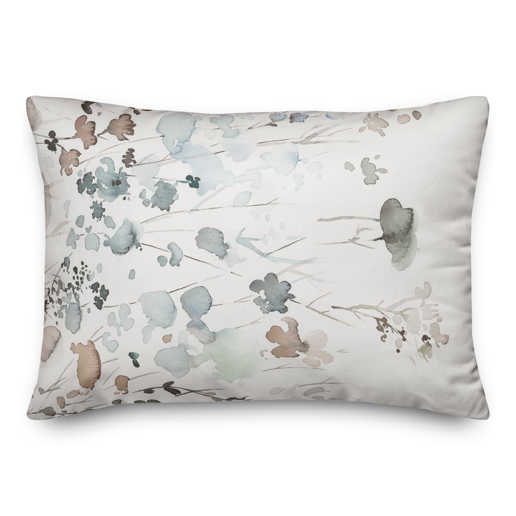 Watercolor Falling Branches Throw Pillow
