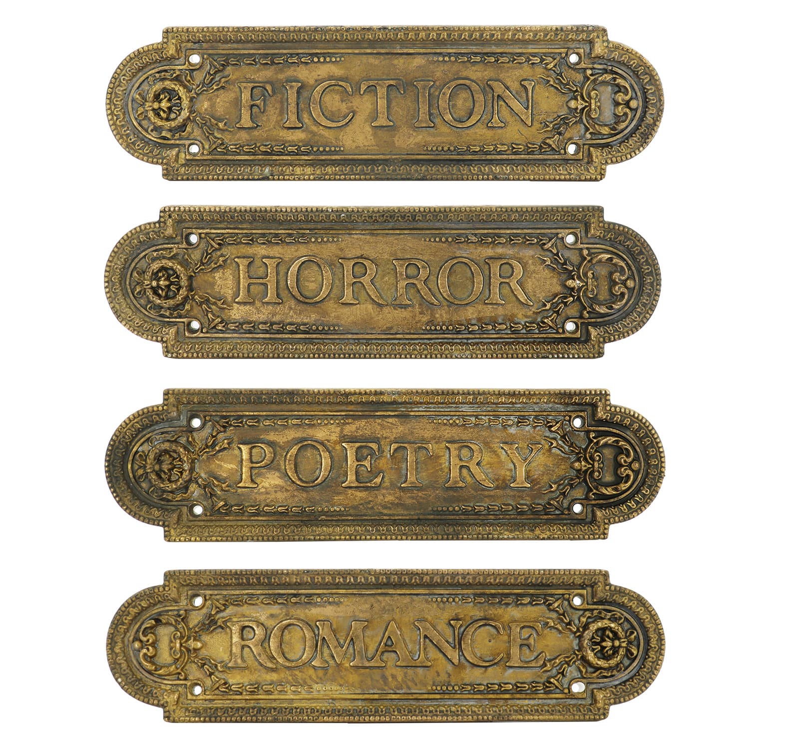 Assorted 12" Distressed Literary Genre Wall Sign, 1pc. by Ashland®