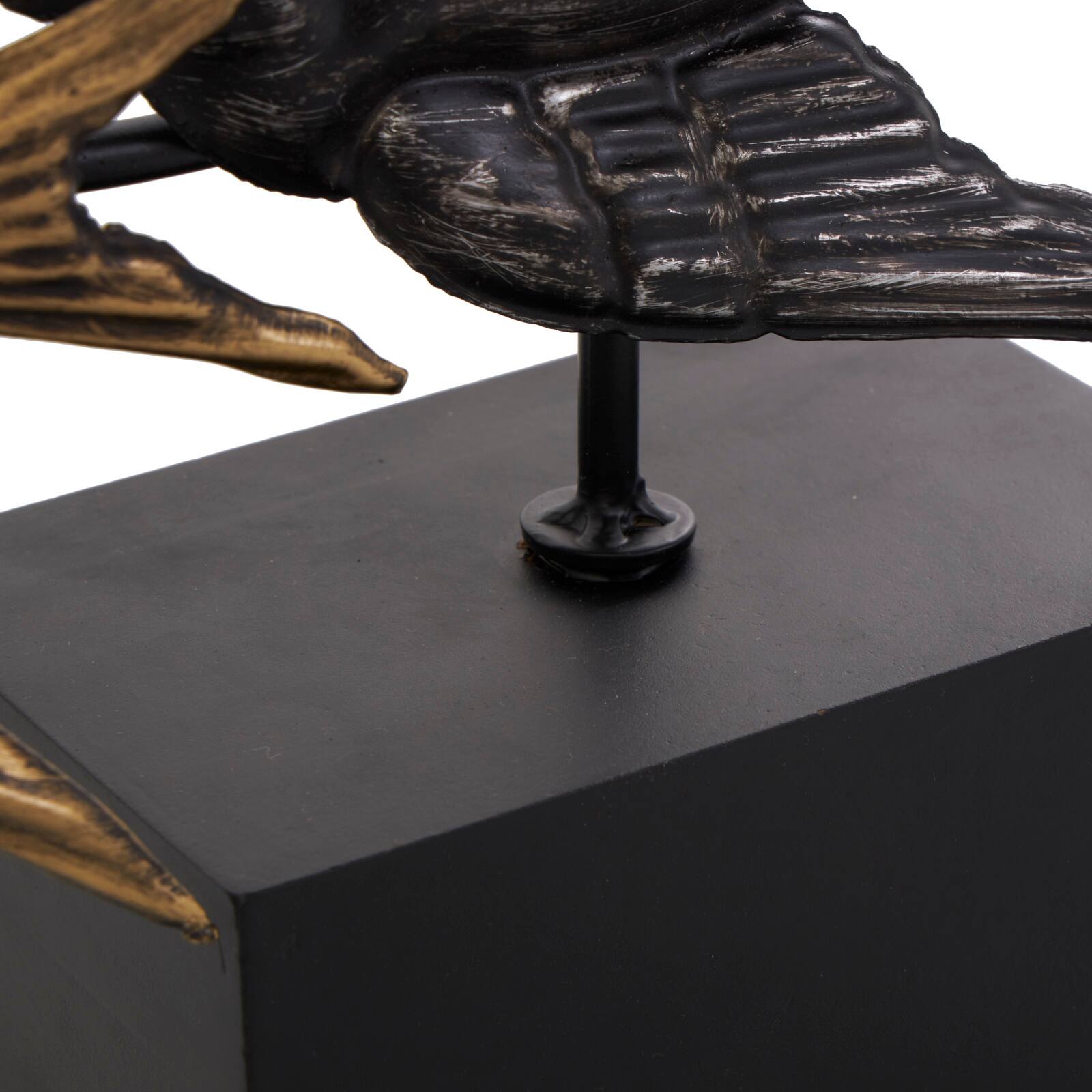 19.5&#x22; Black Metallic Flying Flock of Birds Sculpture D&#xE9;cor