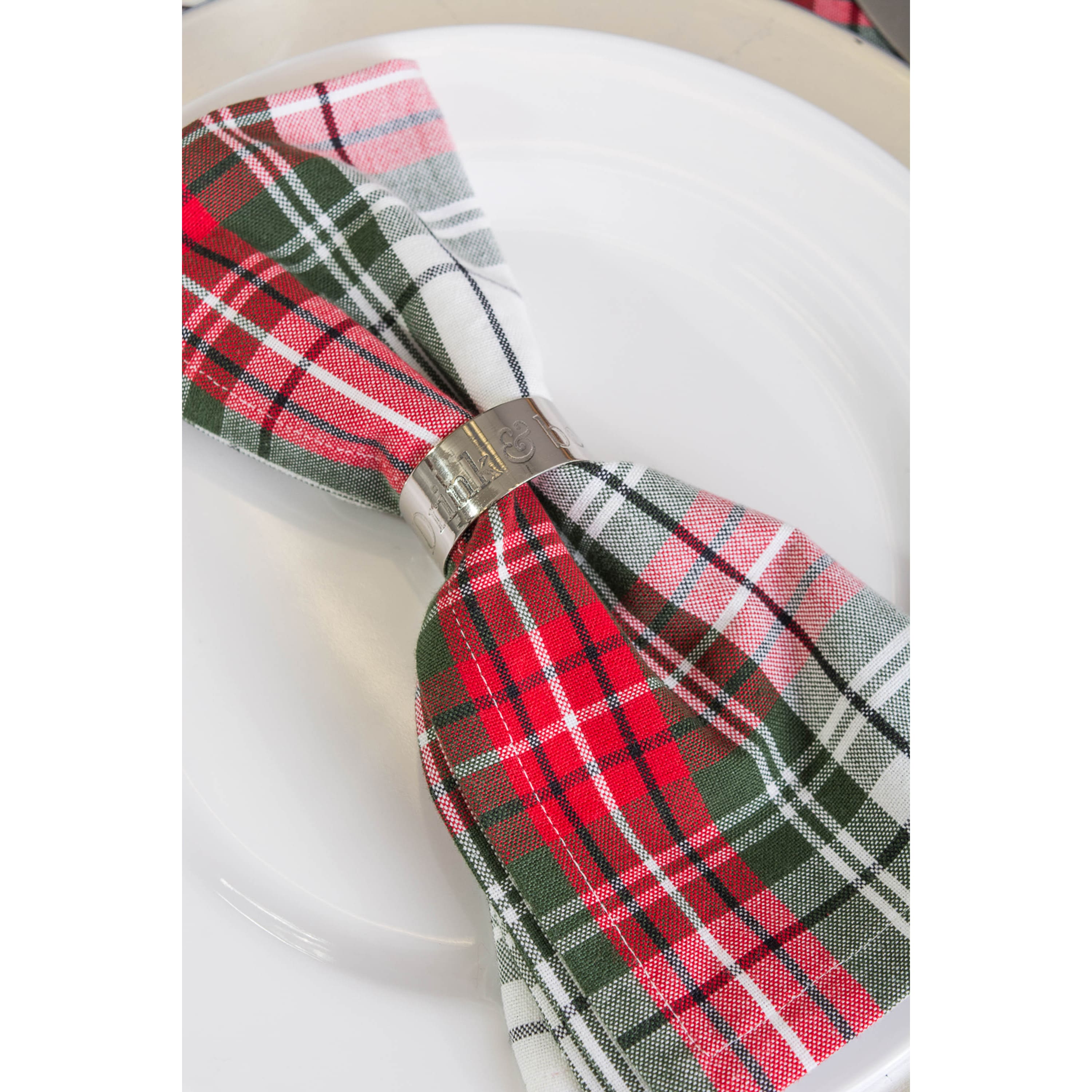 DII&#xAE; Christmas Plaid Napkins, 6ct.