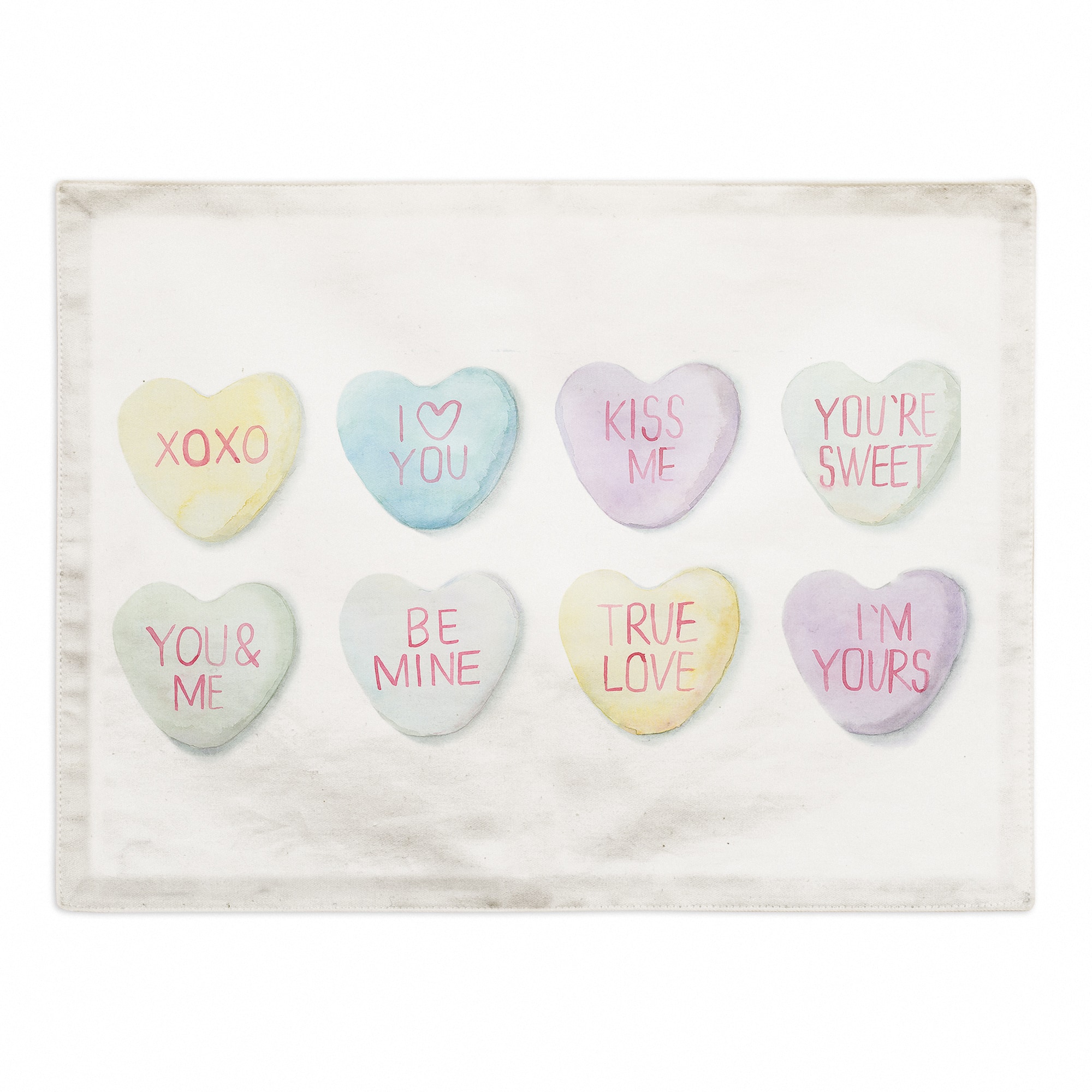 Be Mine Candy Hearts Poly Twill Placemat