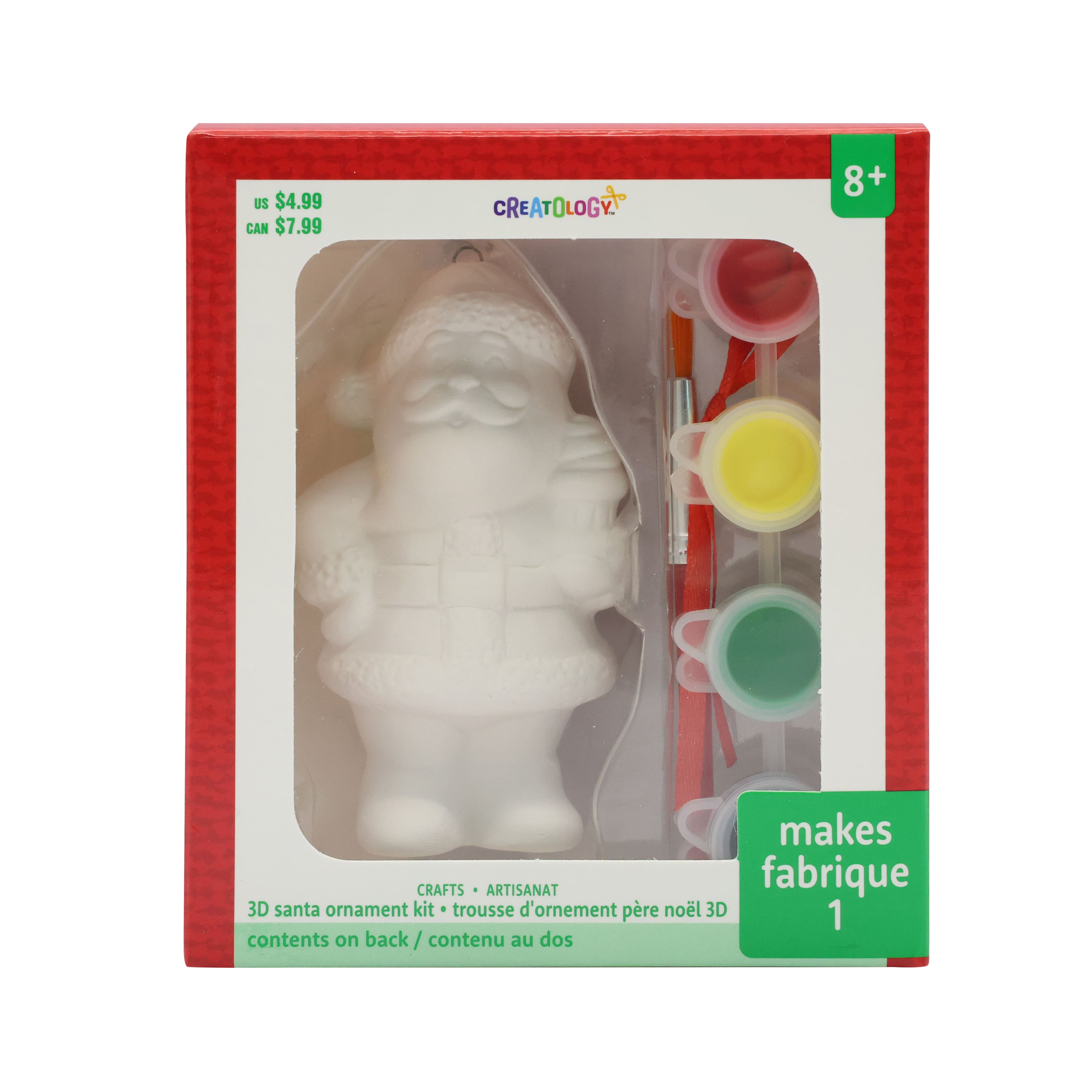 Christmas 3D Santa Ceramic Ornament Kit by Creatology&#x2122;