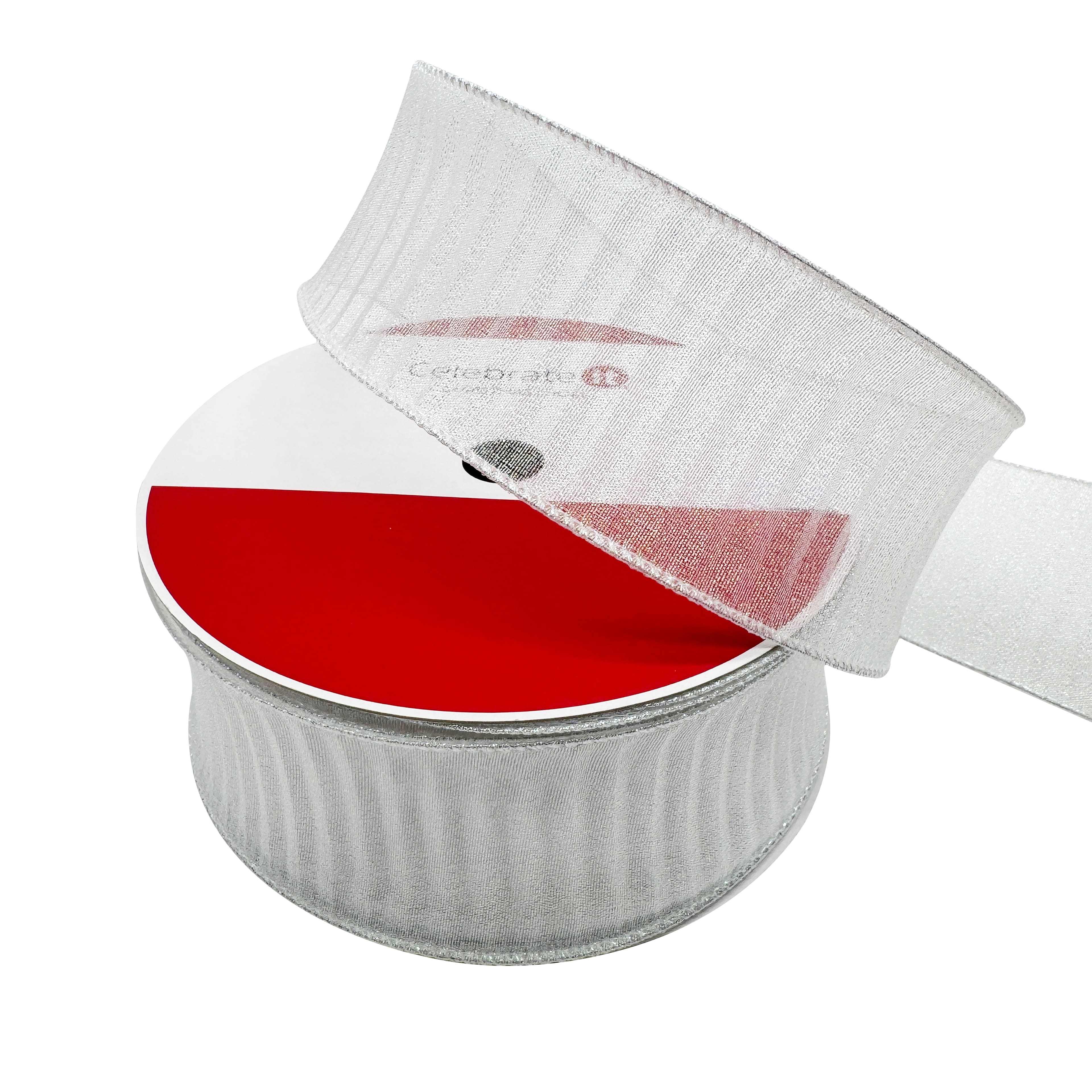 2.5" x 80ft. White Wired Spiral Jumbo Ribbon by Celebrate It®