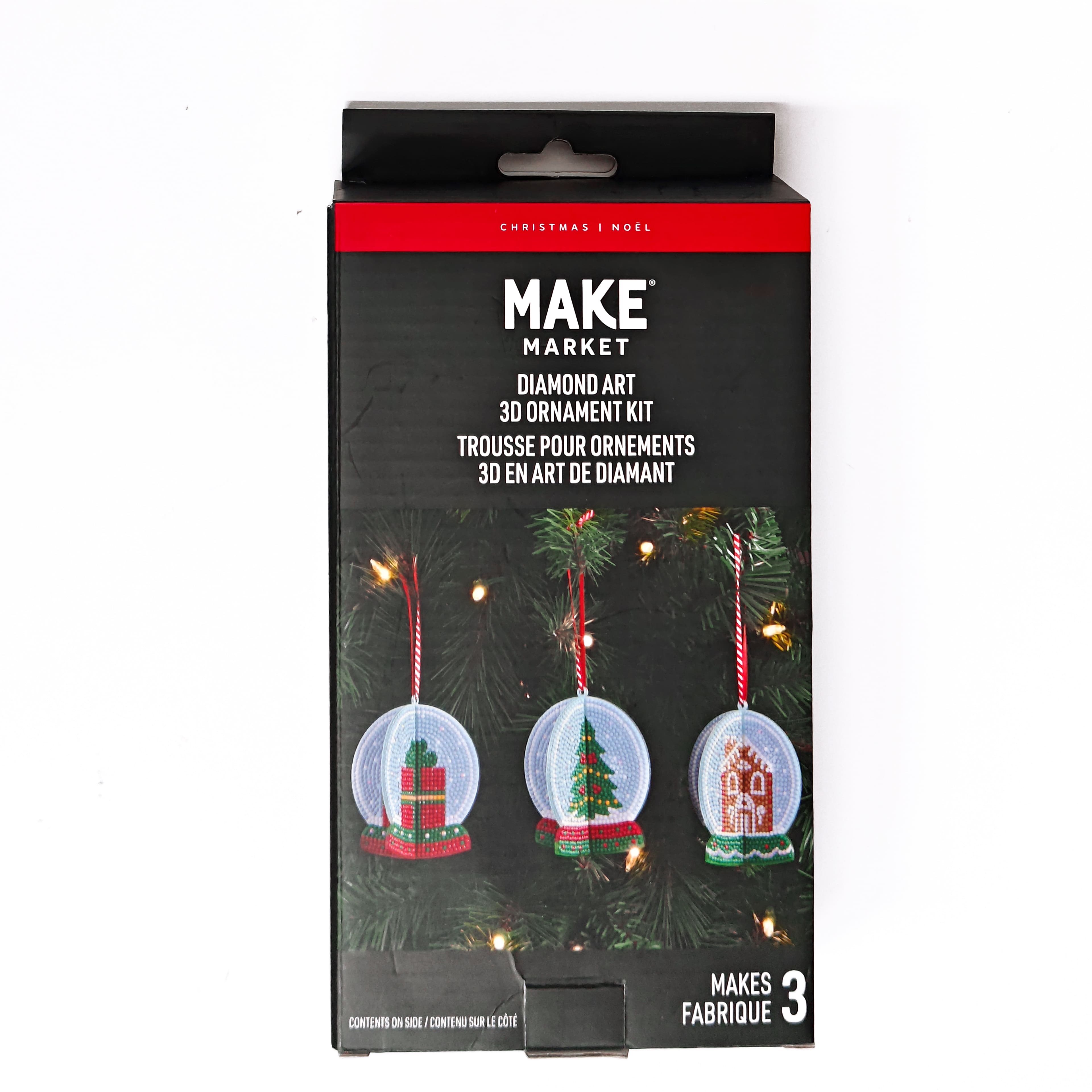 3D Snow Globe Ornament Diamond Art Kit by Make Market&#xAE;