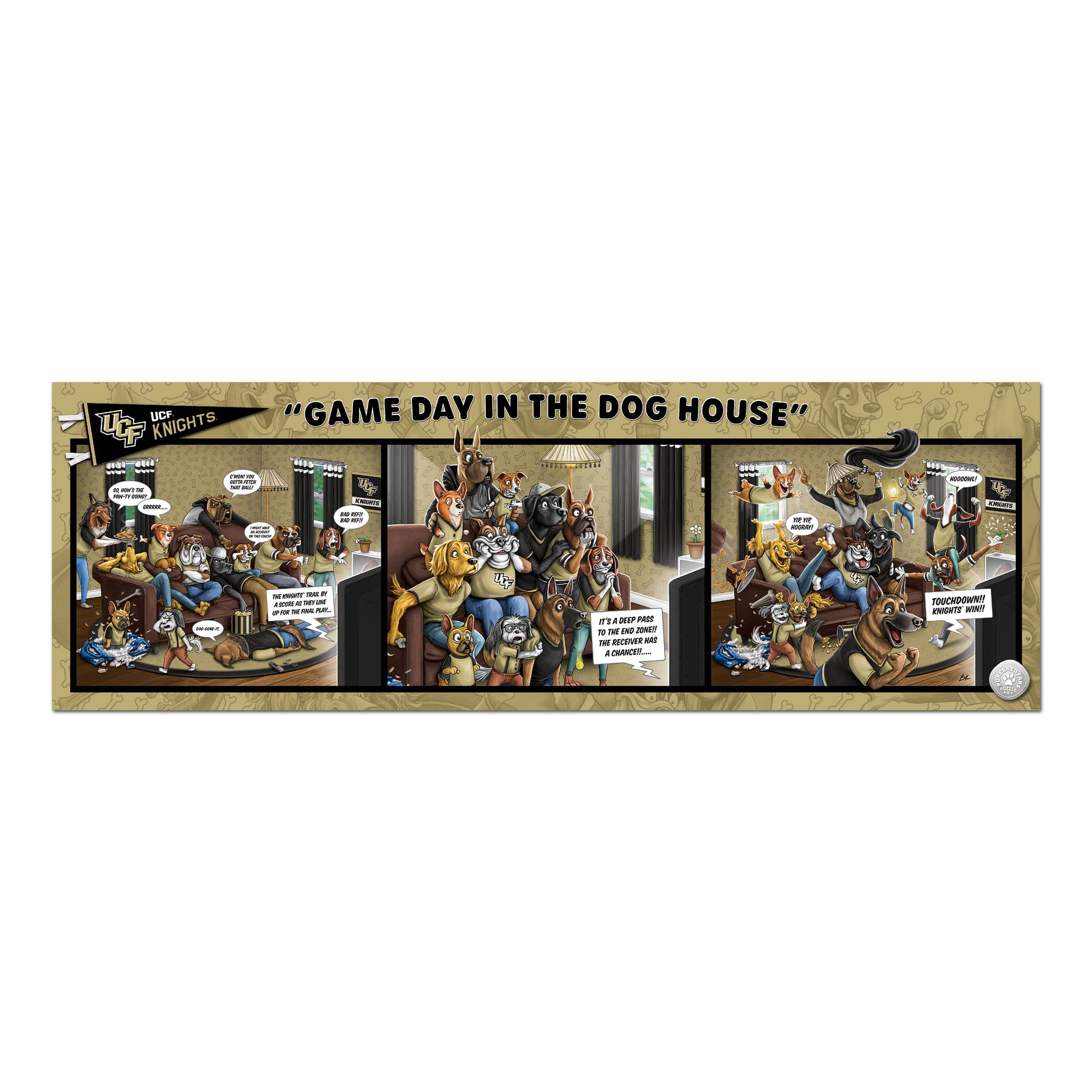 College Game Day in the Dog House 1,000 Piece Puzzle