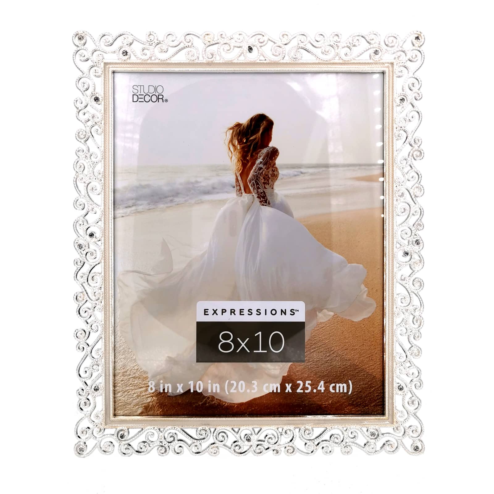 12 Pack: Silver Scroll Jeweled 8&#x22; x 10&#x22; Frame, Expressions&#x2122; by Studio D&#xE9;cor&#xAE;